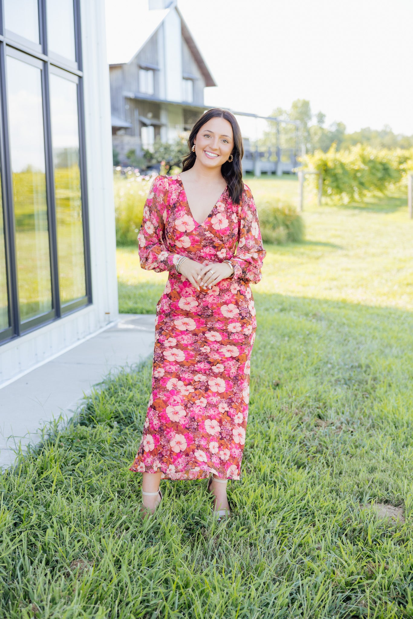 Rose Floral Maxi Dress