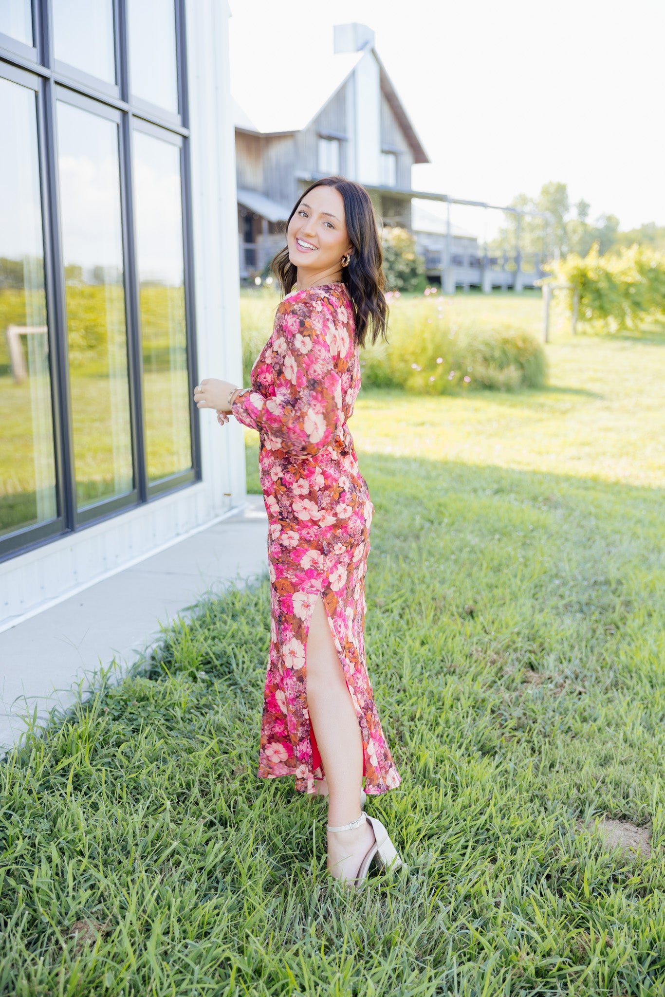 Rose Floral Maxi Dress