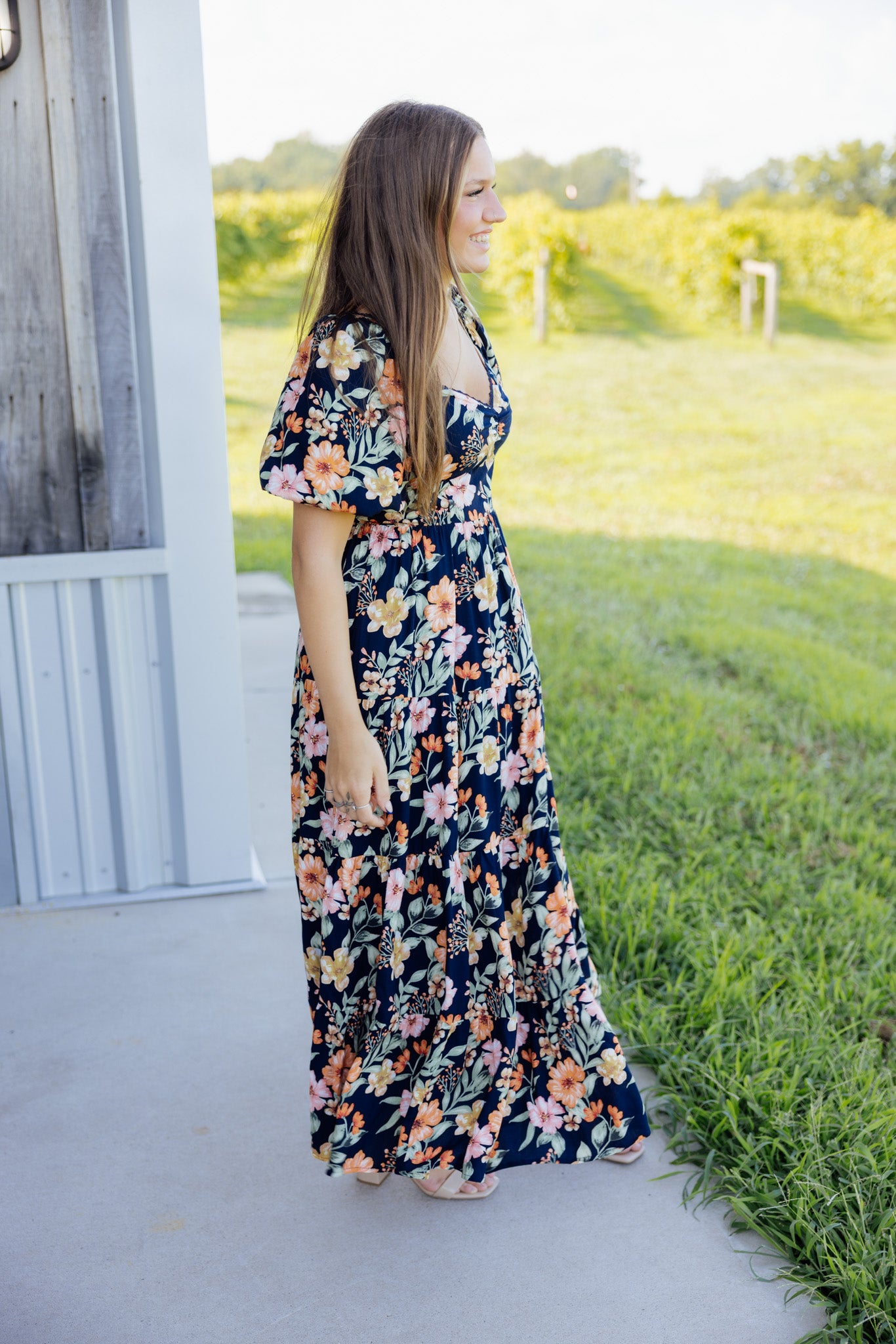Midnight Floral Maxi Dress