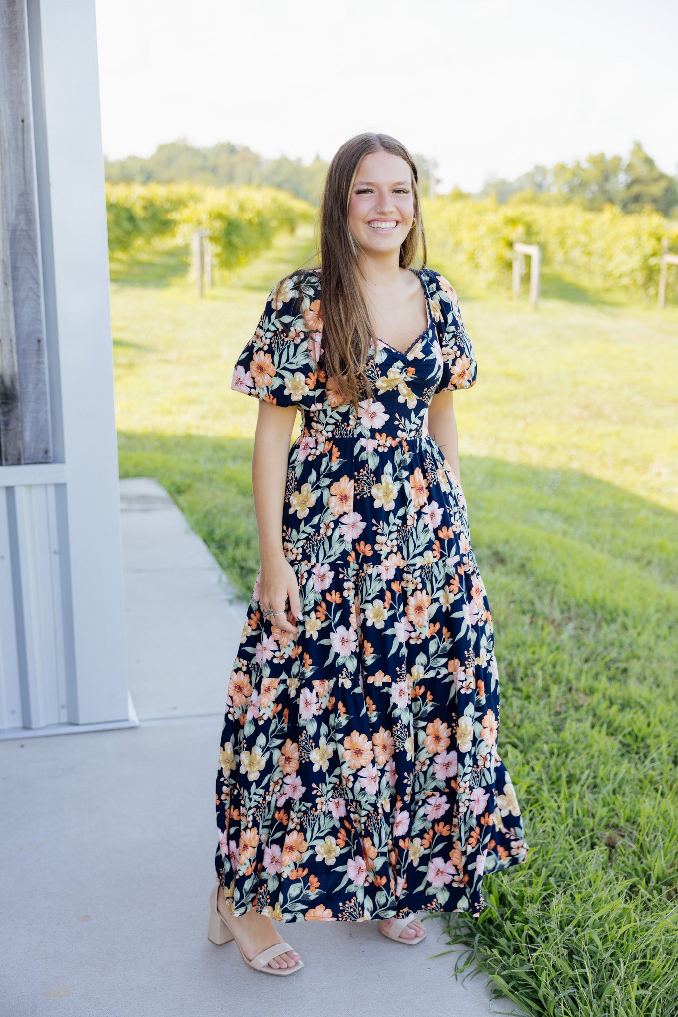 Midnight Floral Maxi Dress