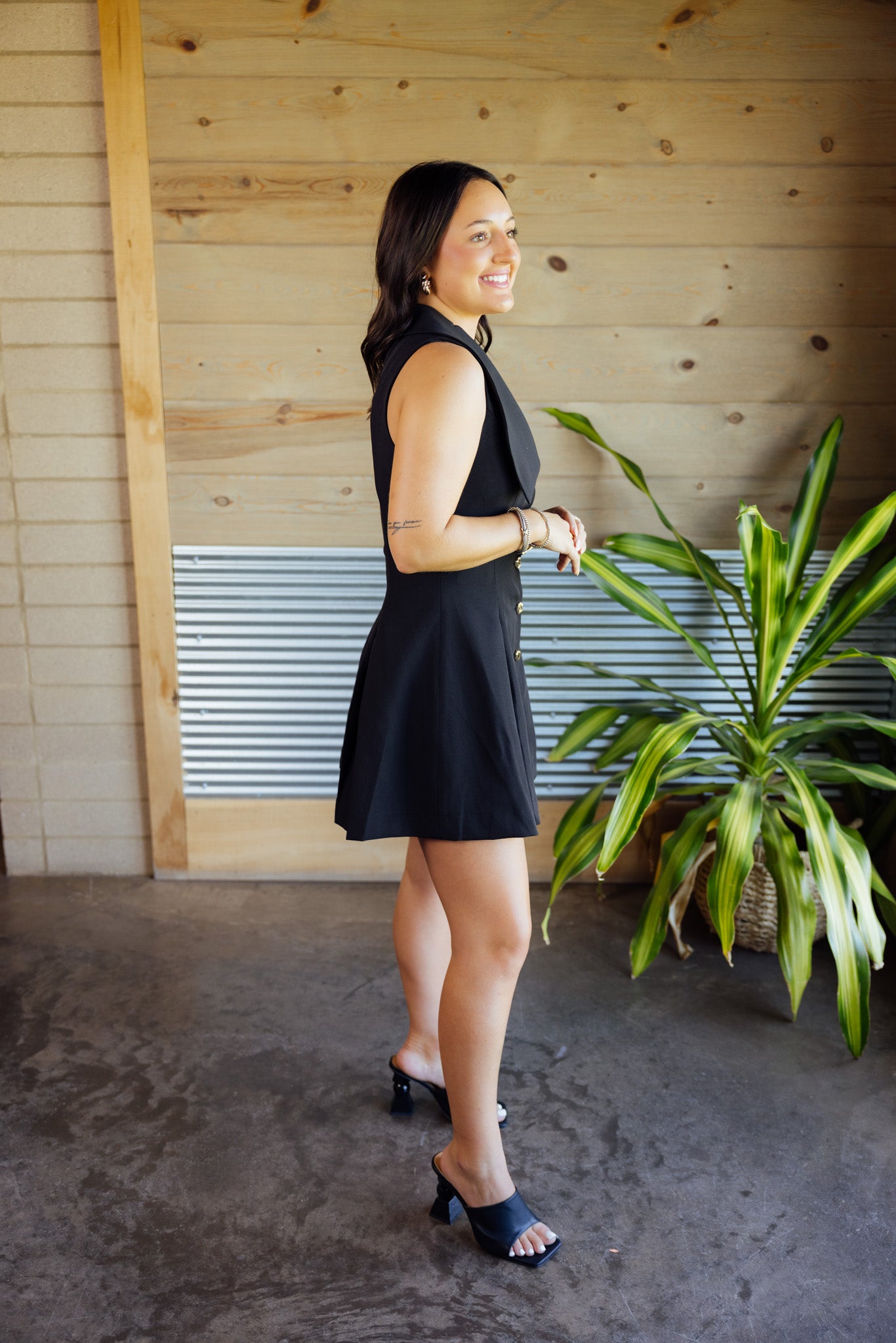Black Button Up Dress