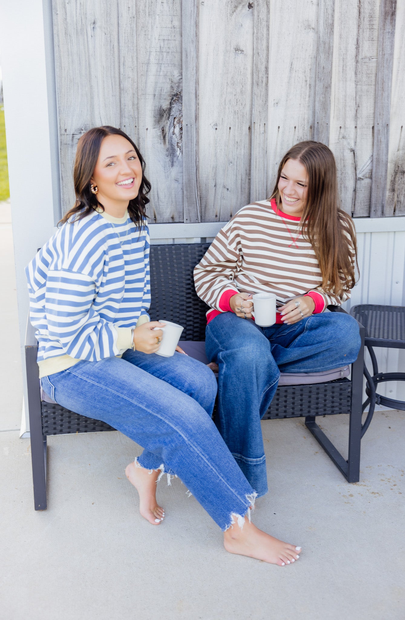 Stripe Oversized Sweatshirt