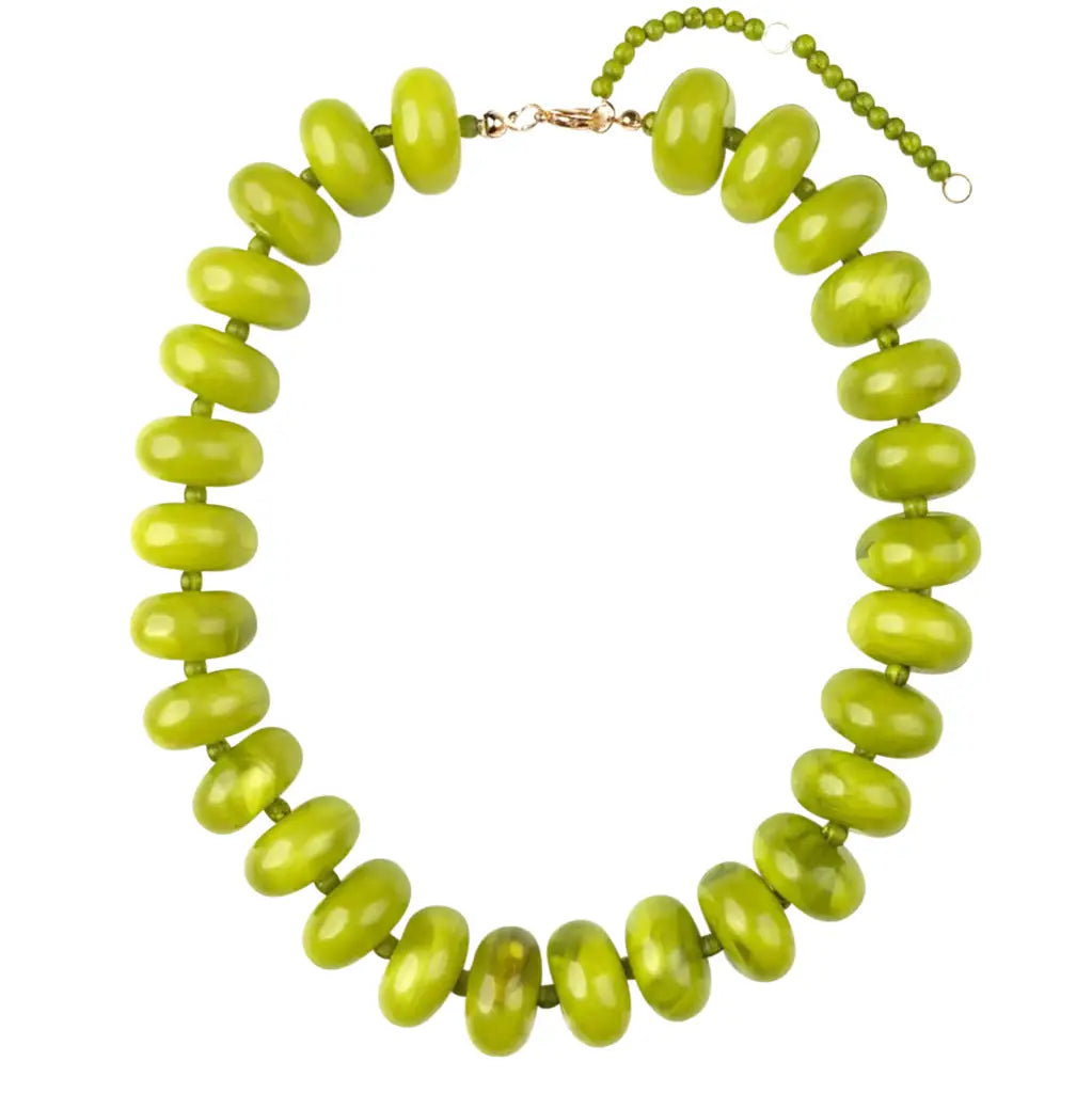 Chartreuse Beaded Necklace