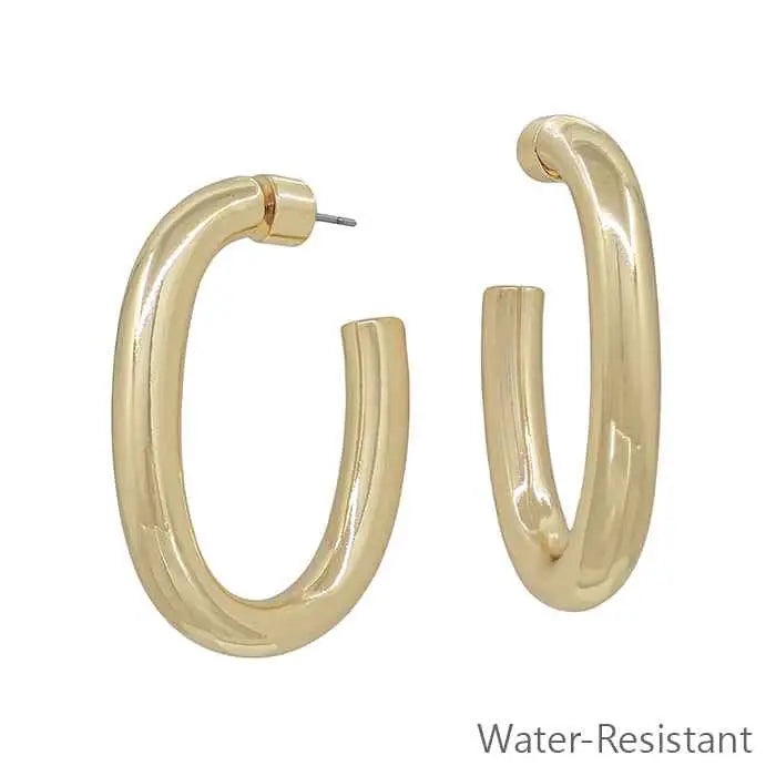 Gold Cylinder Hoop
