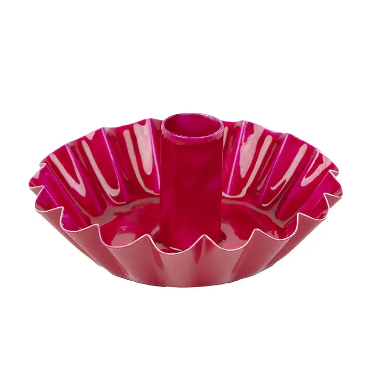 Scalloped Metal Candle Holder