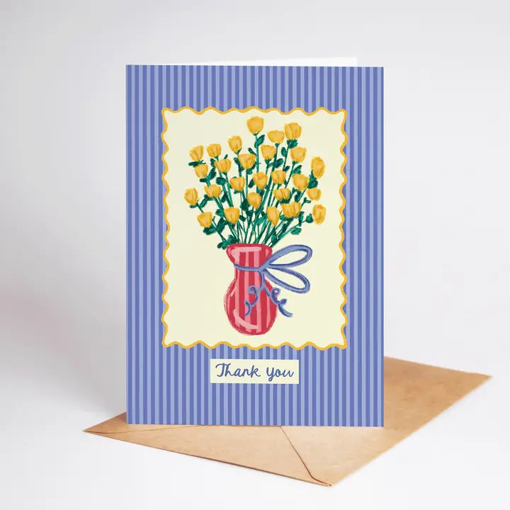 Thanks Flowery Greeting Card