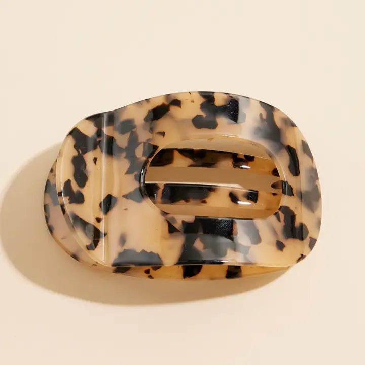 Light Oval Tortoise Hair Clip