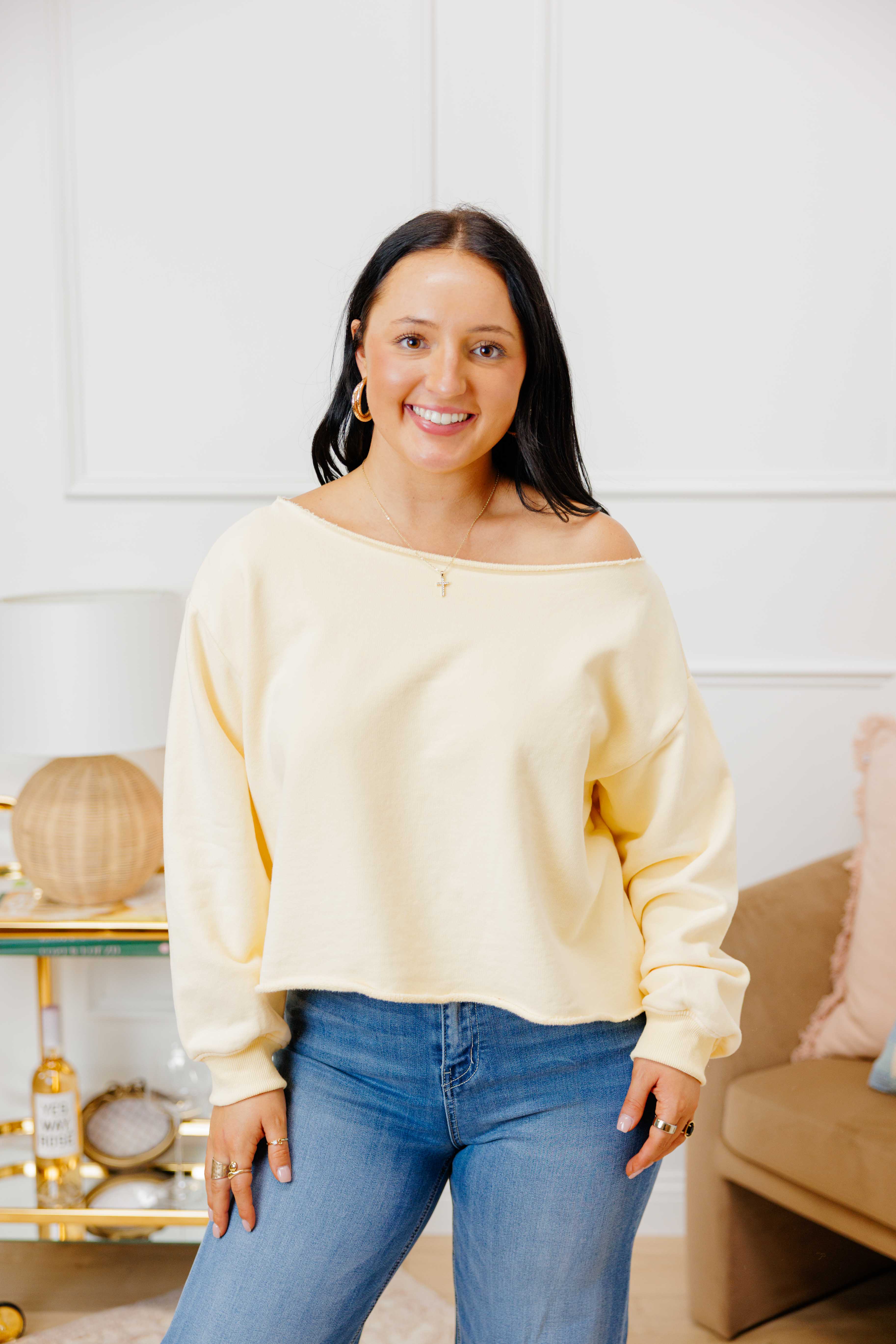 Off Shoulder Sweat Shirt