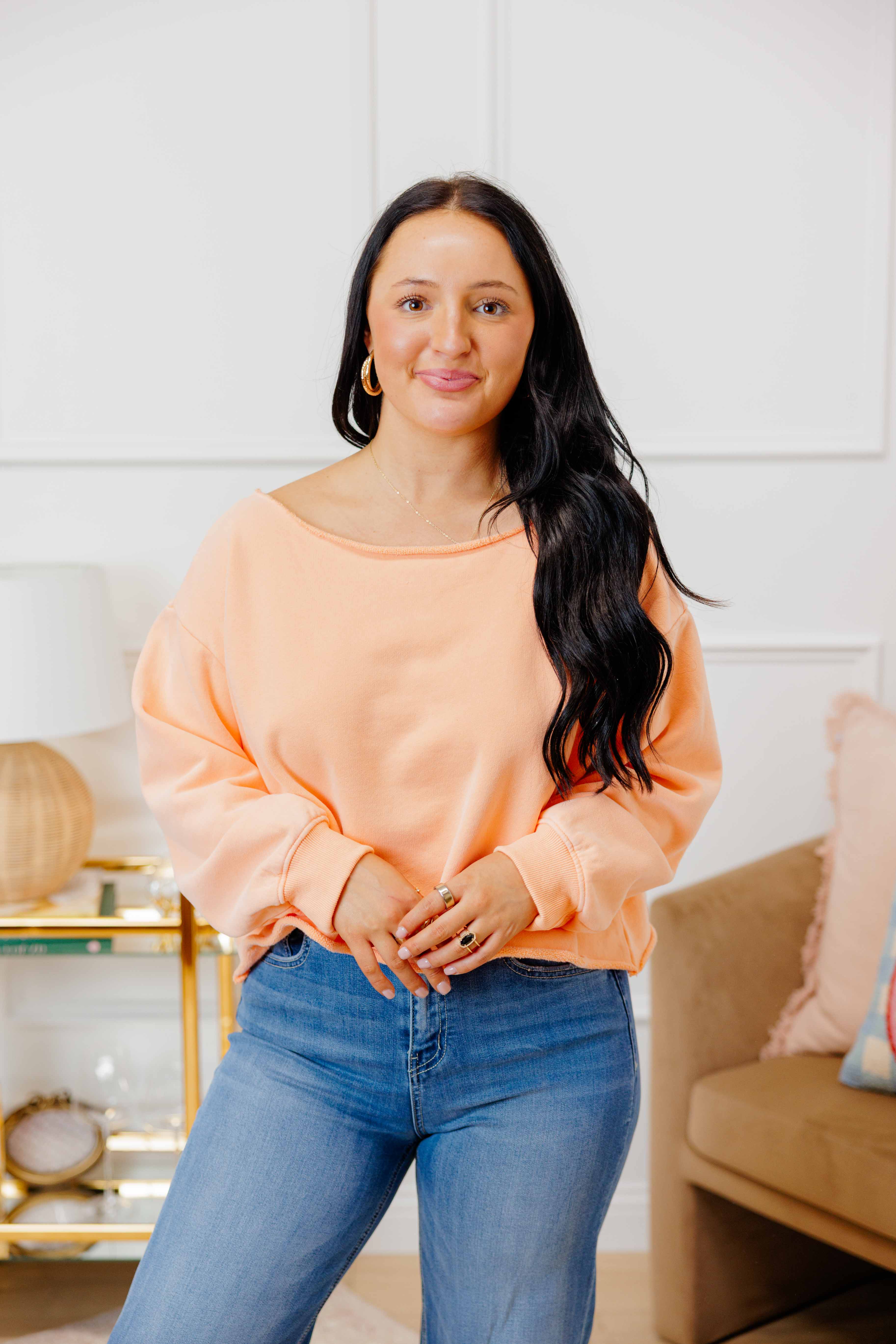 Off Shoulder Sweat Shirt