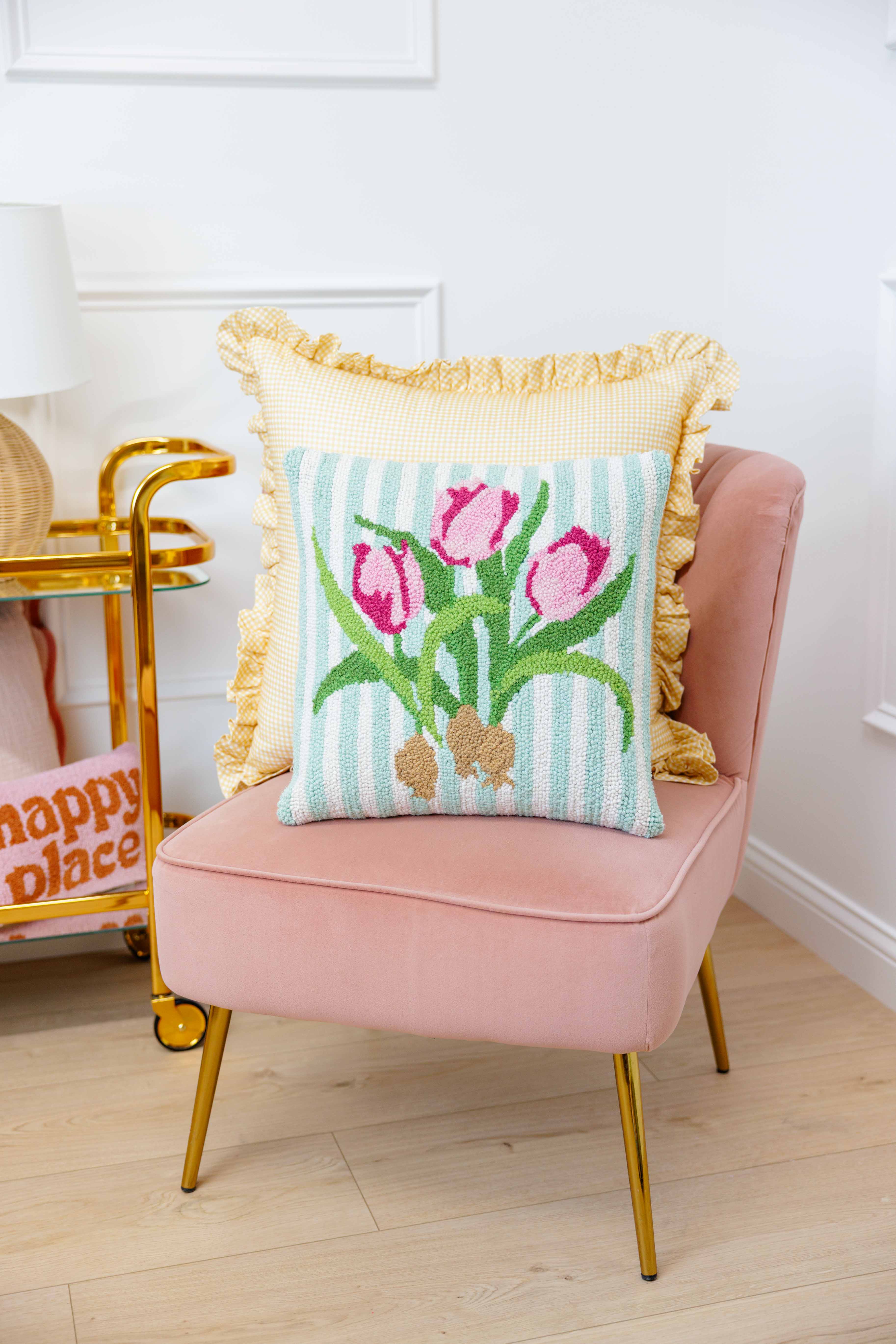 Pink Tulip Hook Pillow