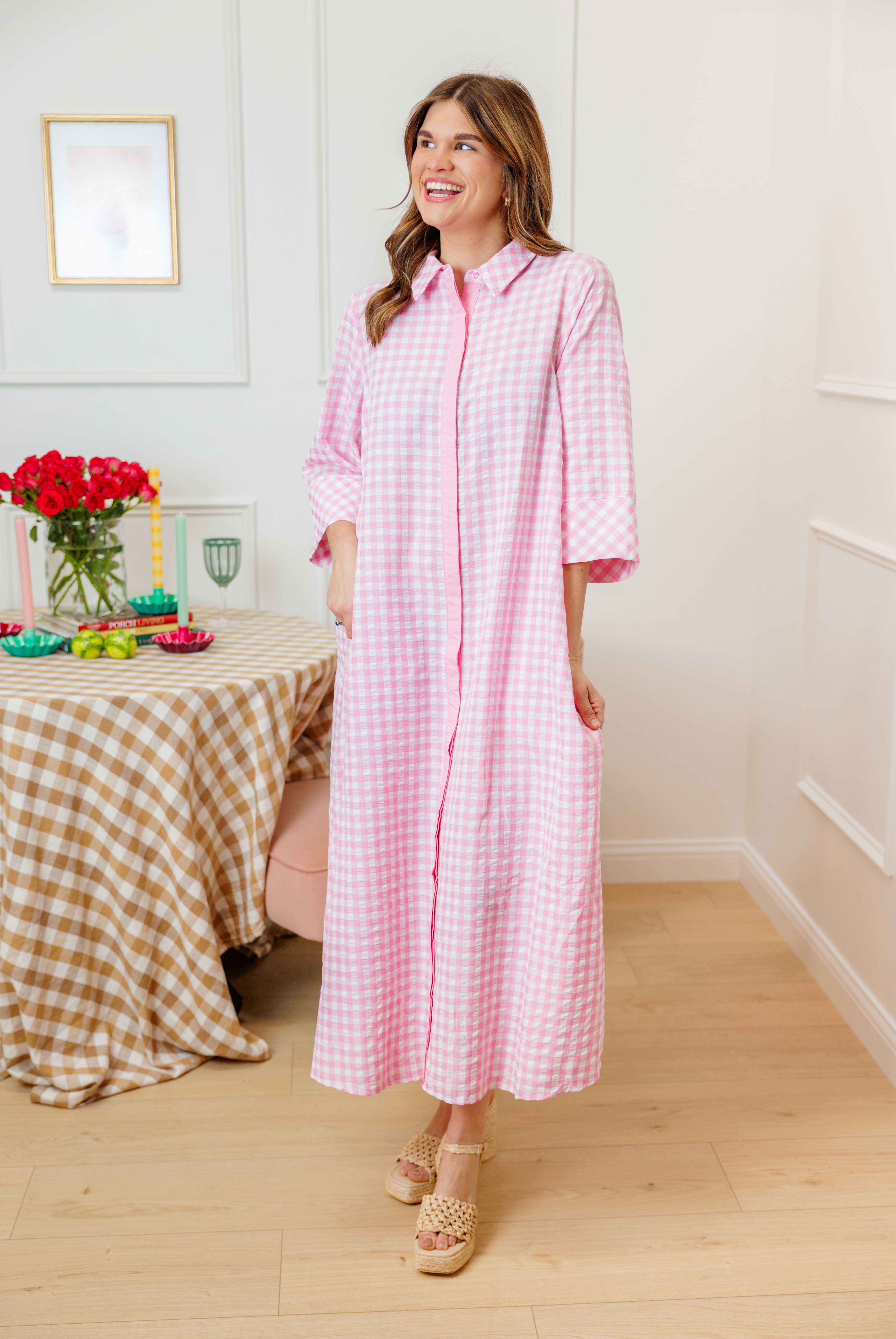 Blair Gingham Maxi Dress