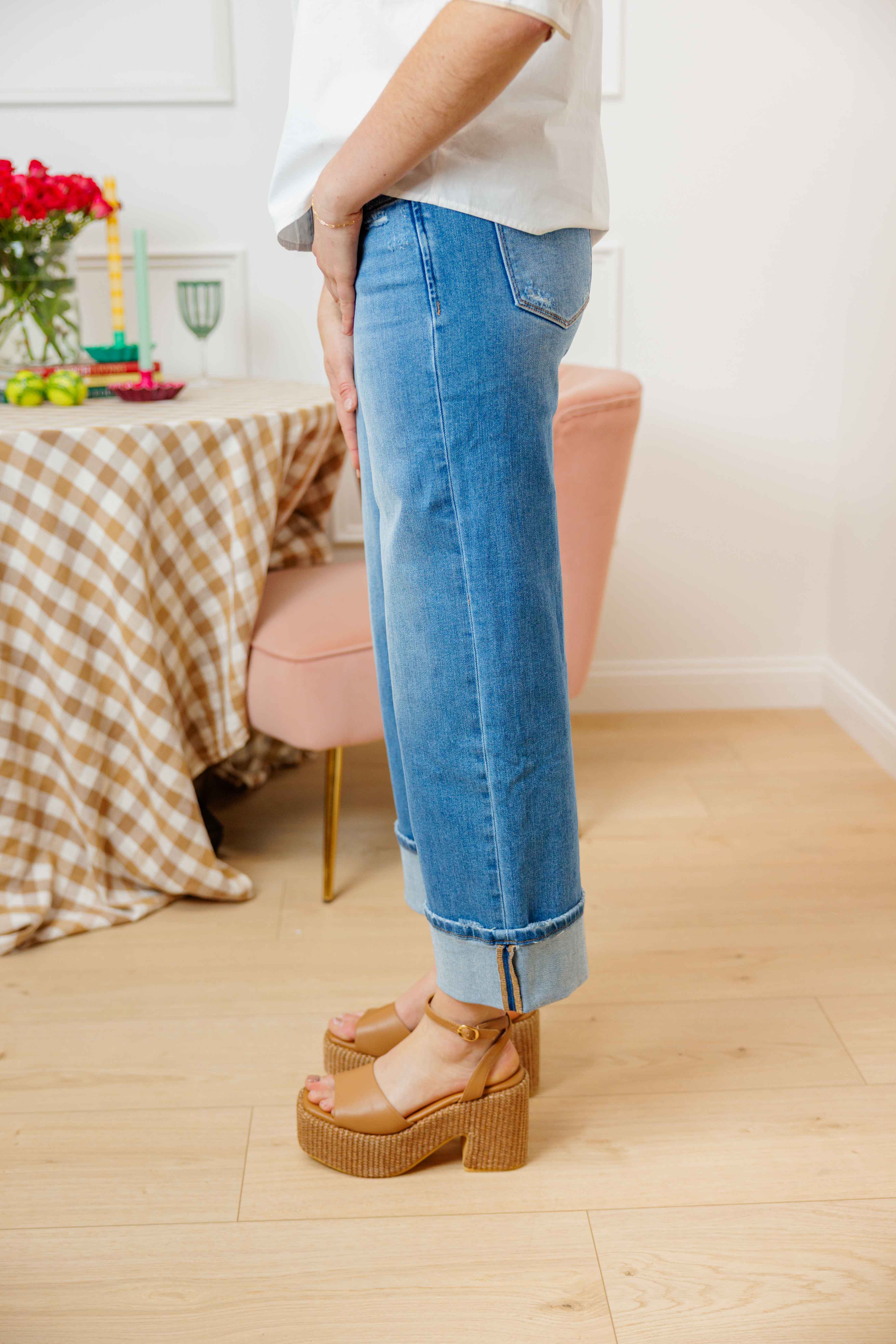 Moor Cuffed Wide Jeans