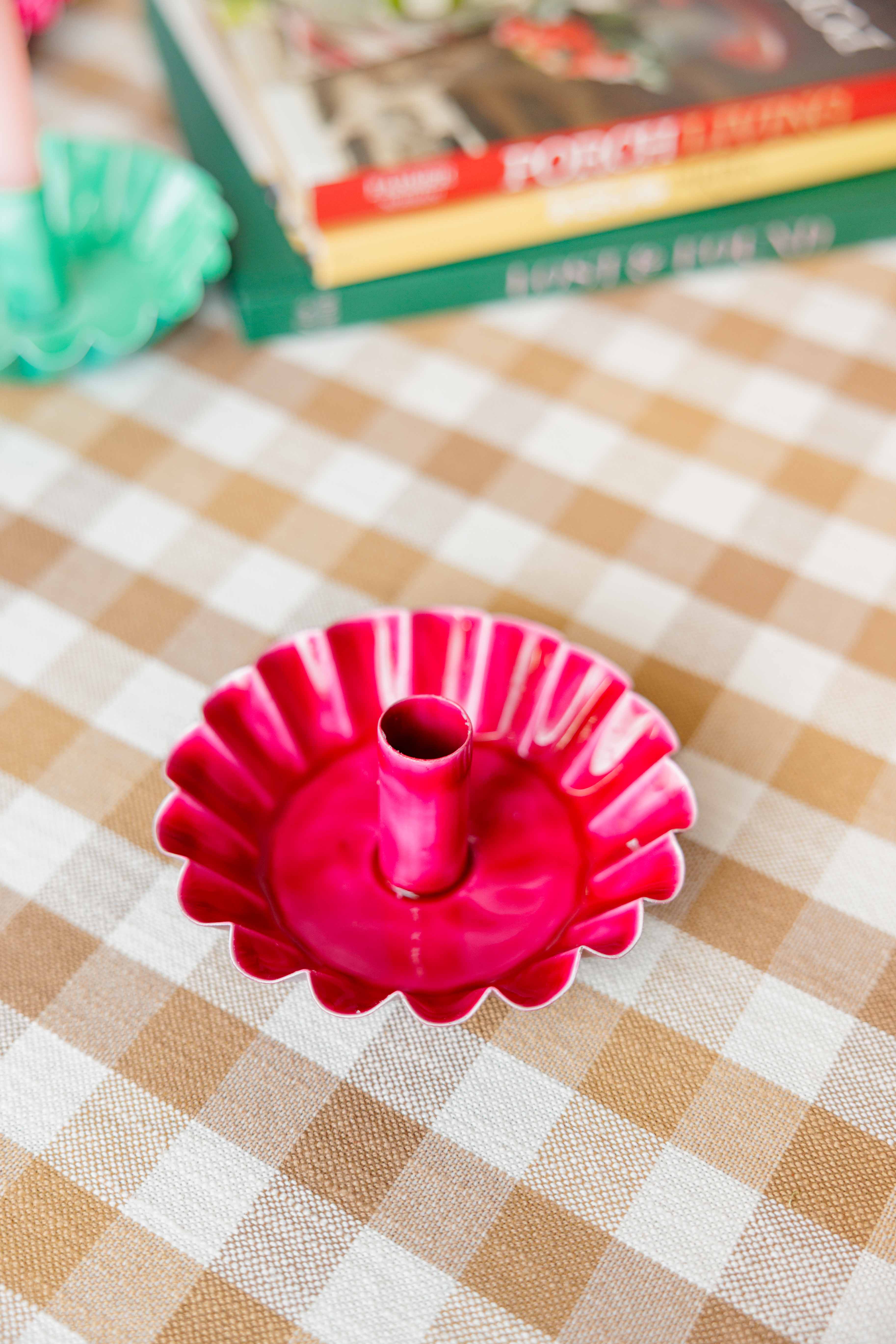 Scalloped Metal Candle Holder