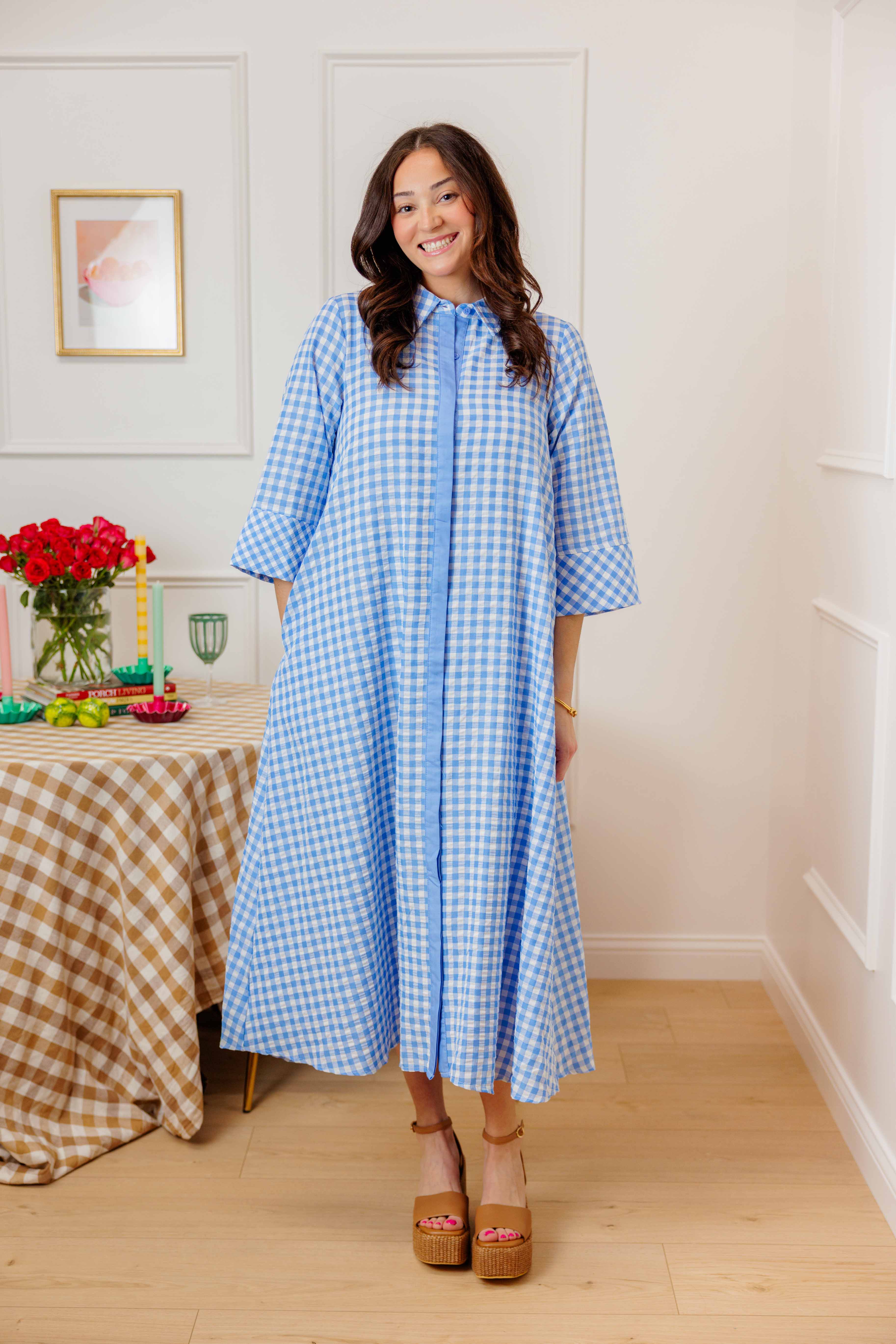Blair Gingham Maxi Dress