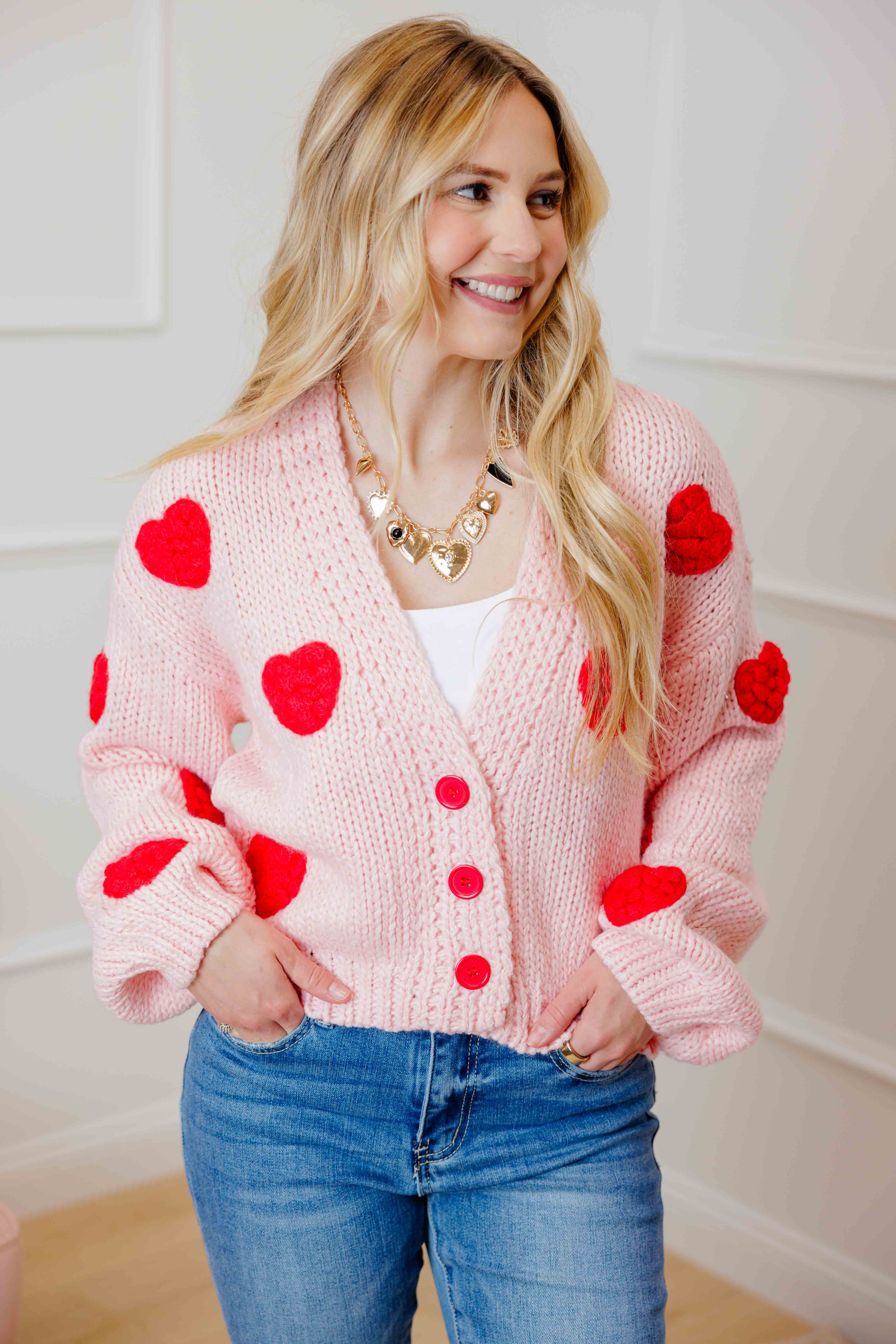 Blushing Hearts Cardigan