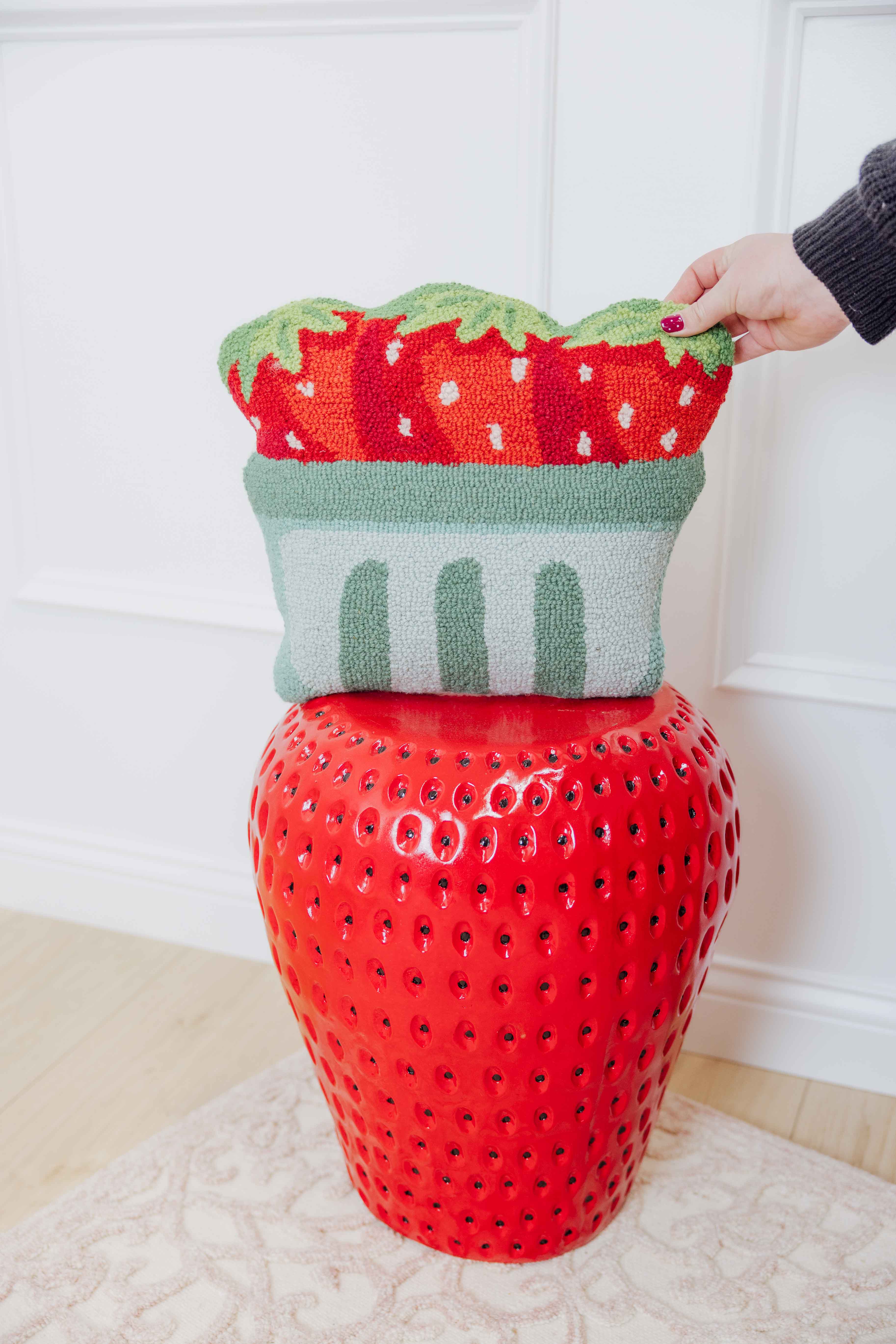 Strawberry Shaped Hook Pillow