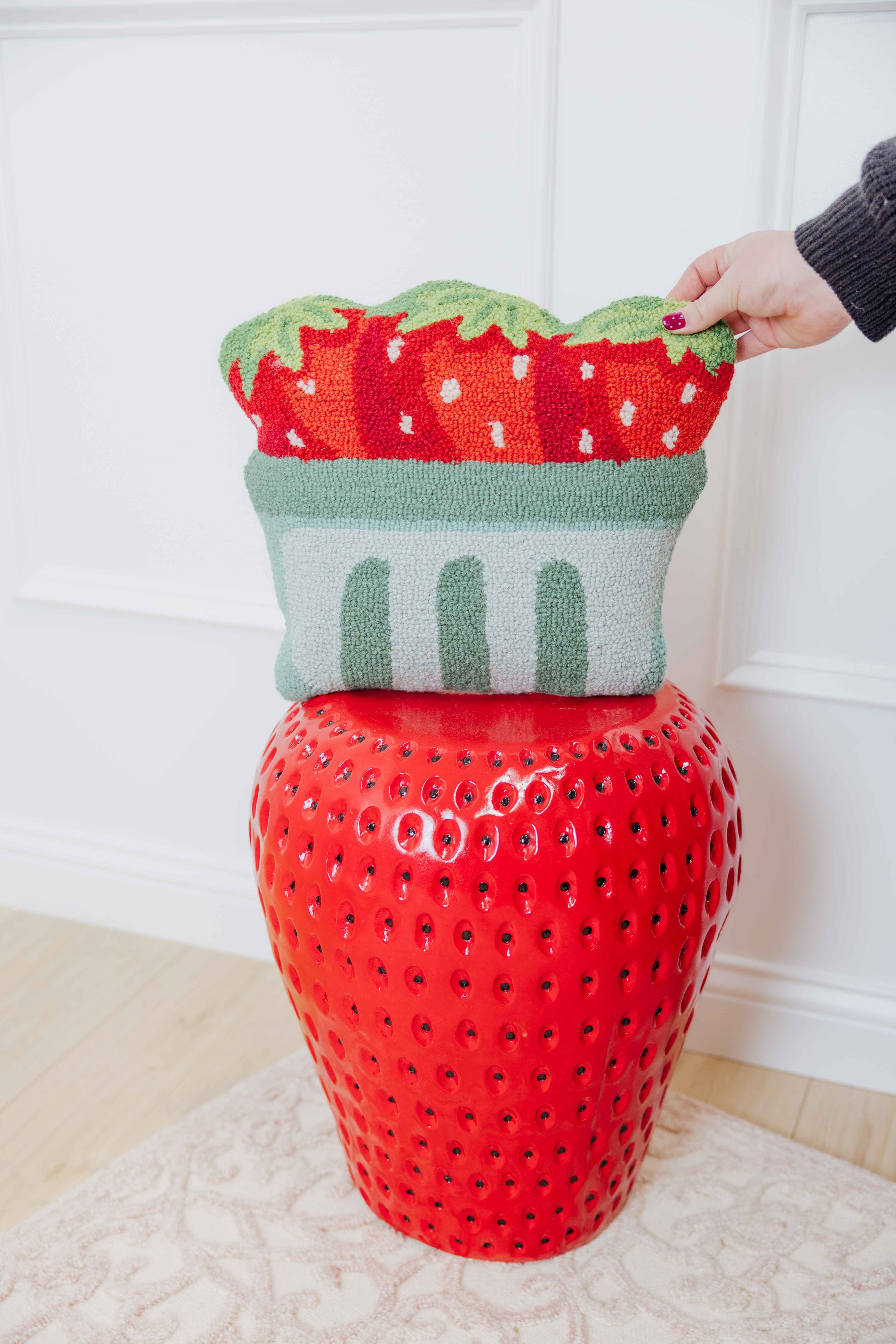 Strawberry Shaped Hook Pillow