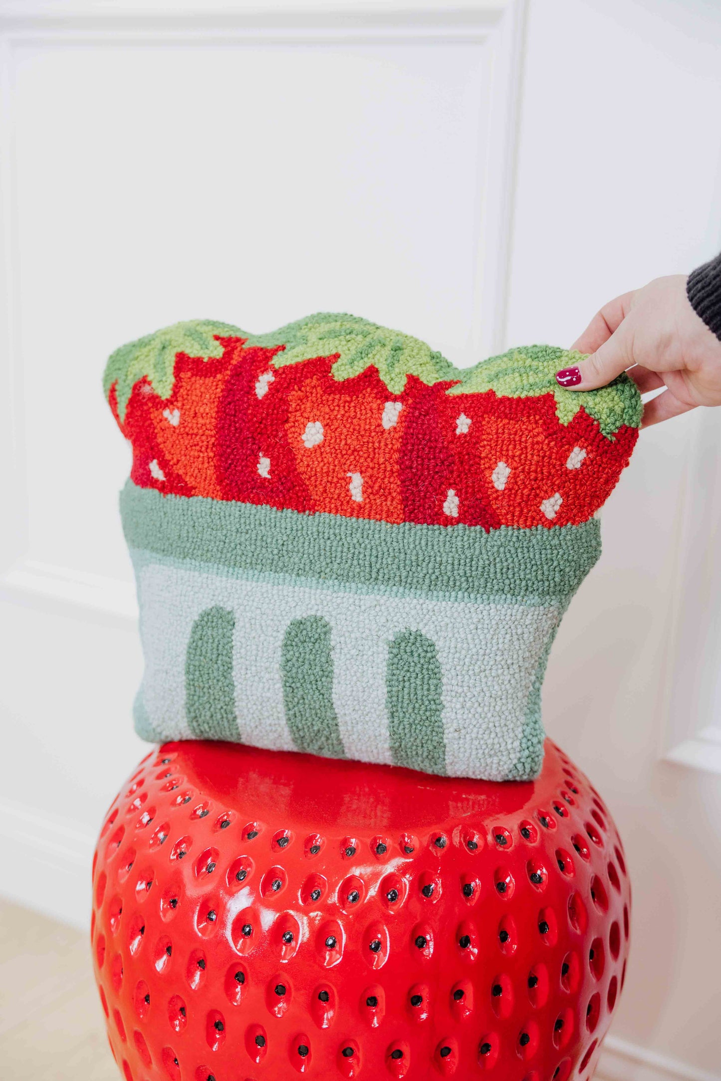 Strawberry Shaped Hook Pillow