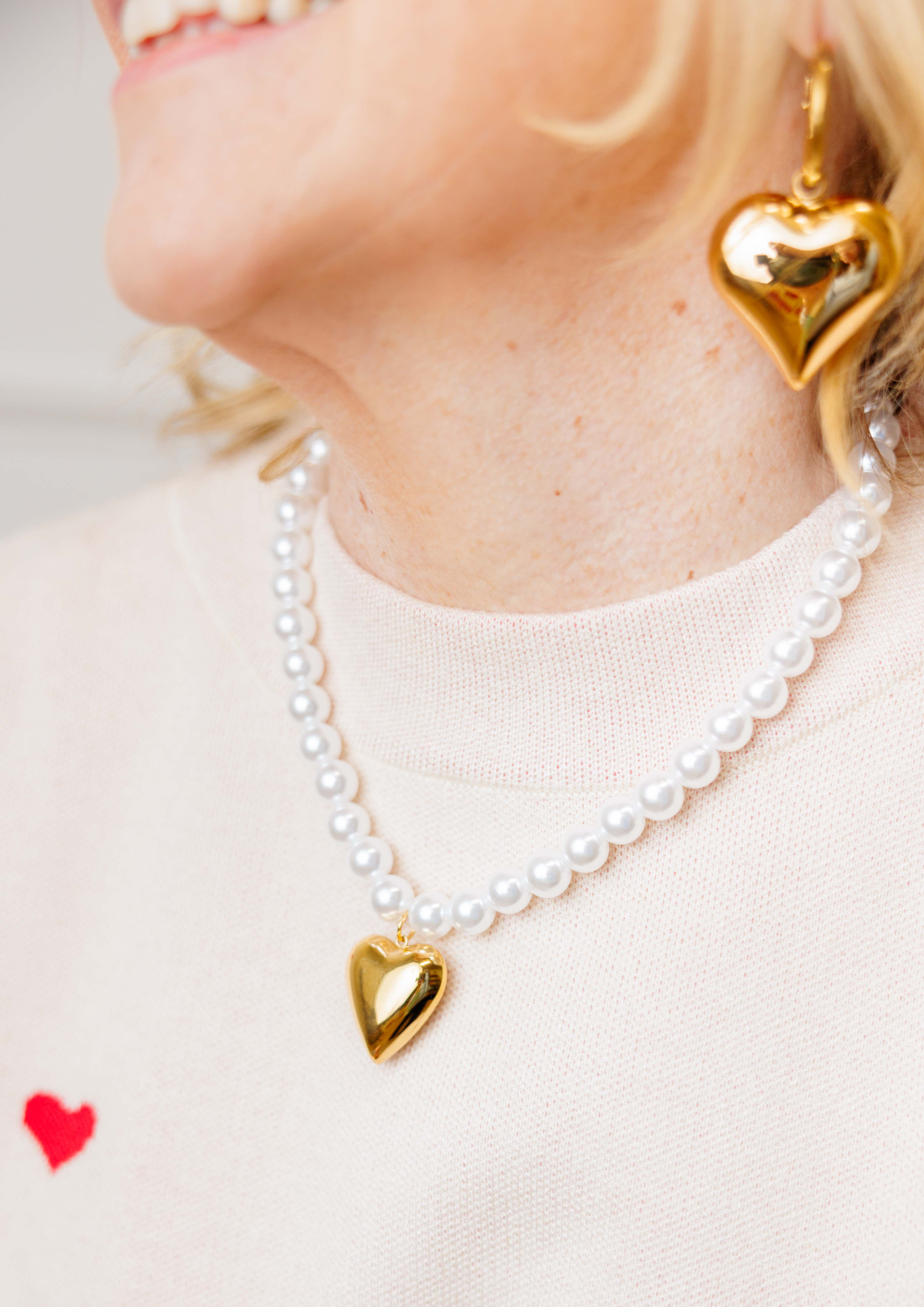 Pearl Heart Necklace