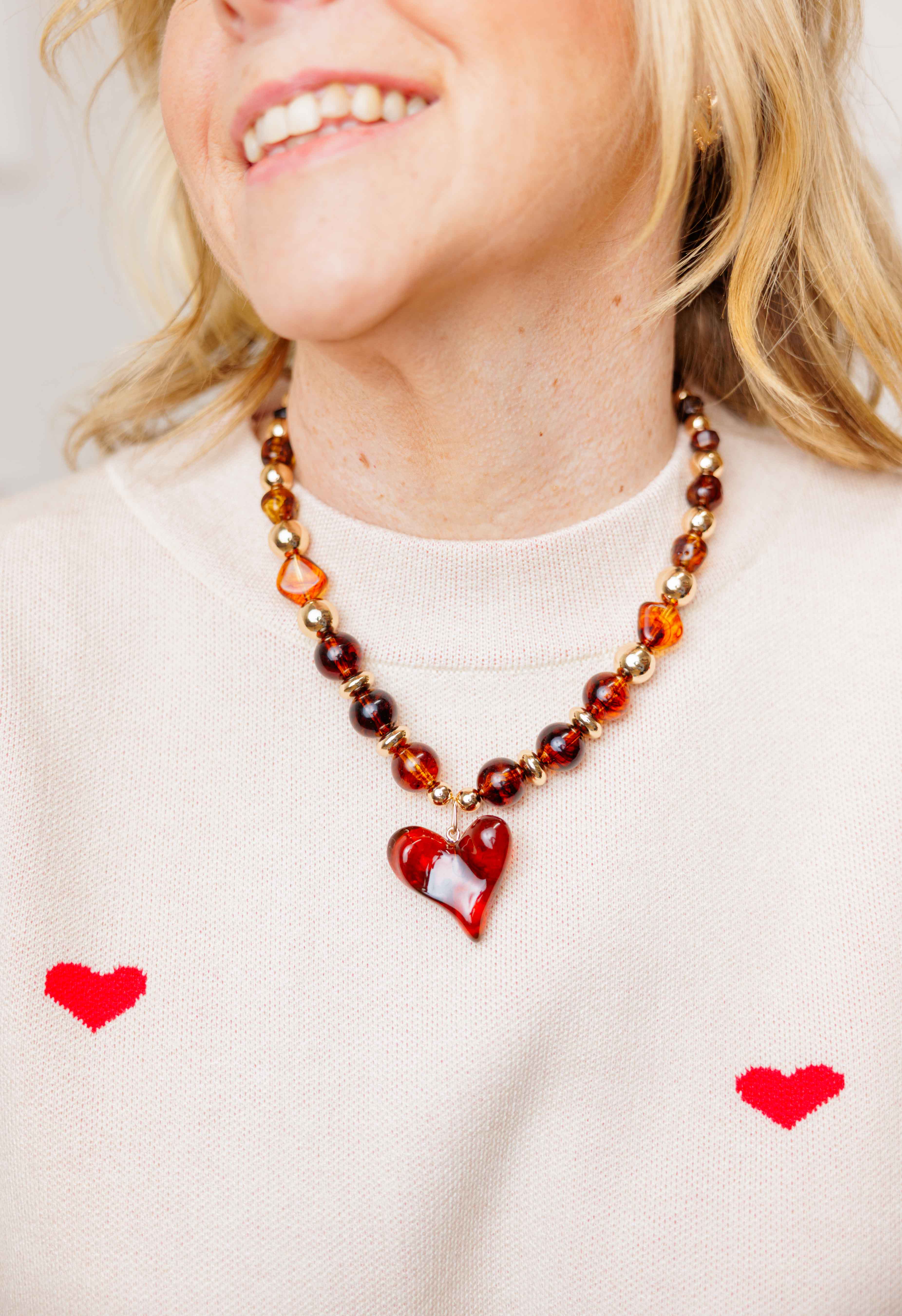 Beaded Heart Necklace