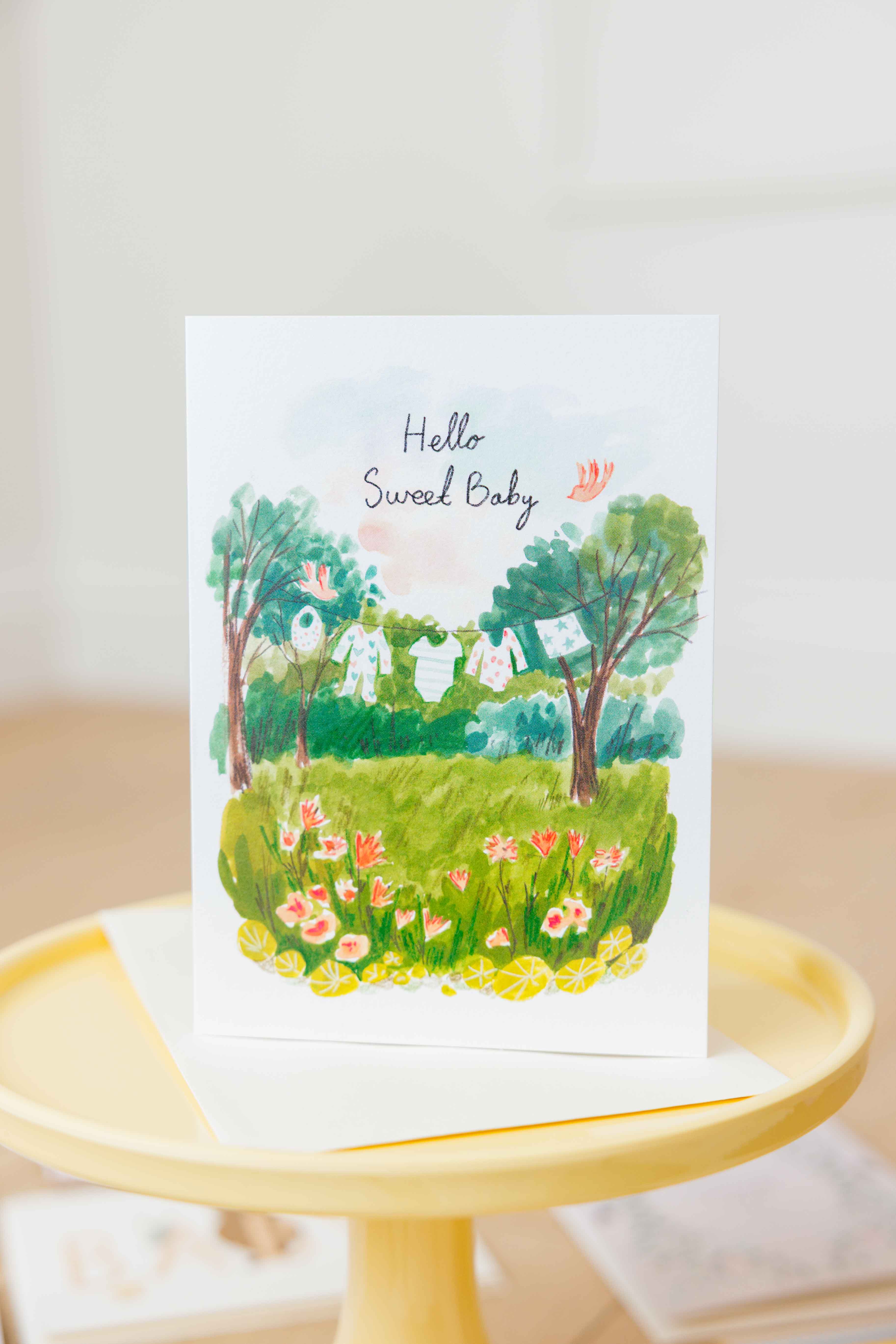 Clothesline Baby Card