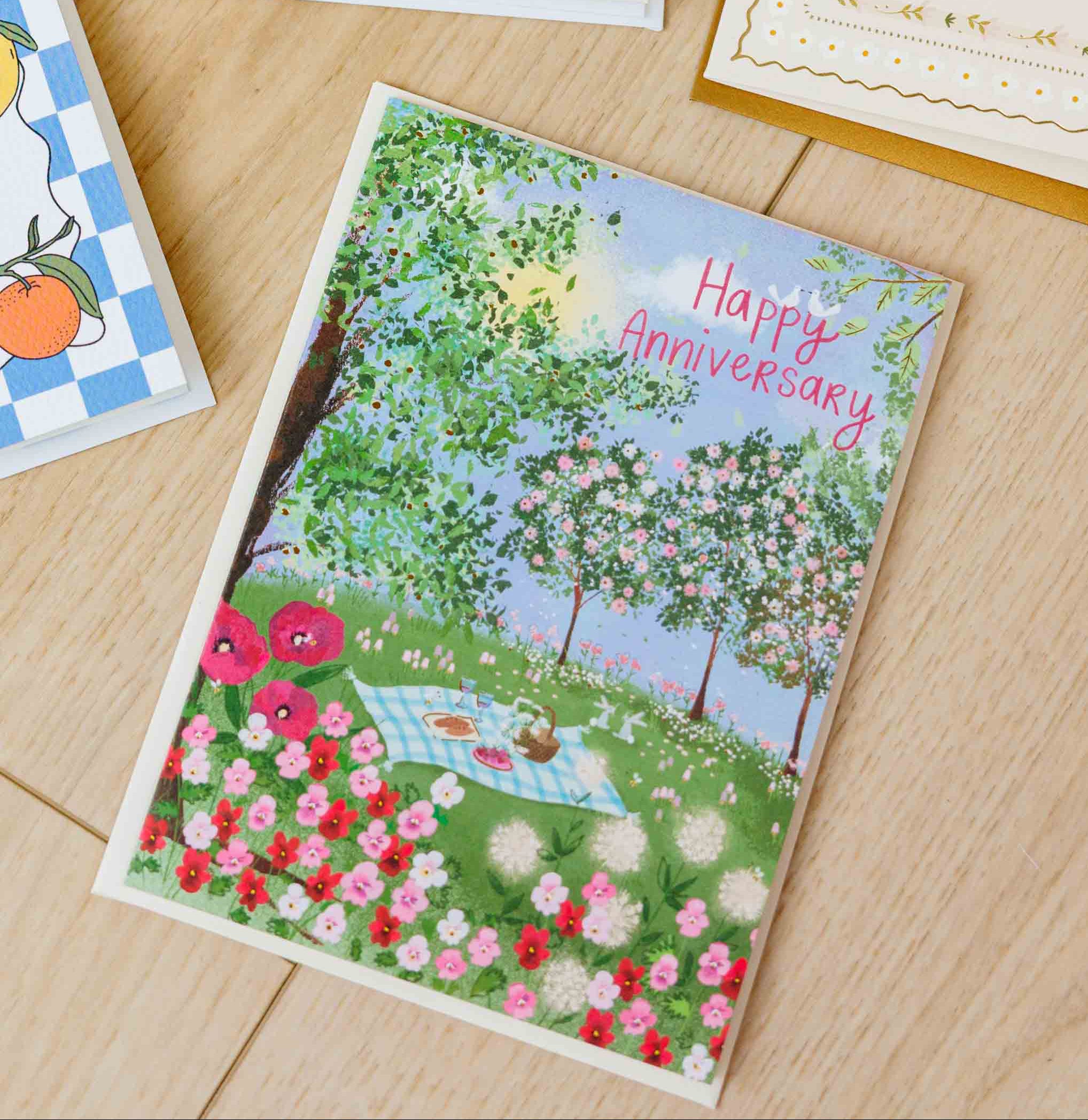 Orchard Picnic Anniversary Card
