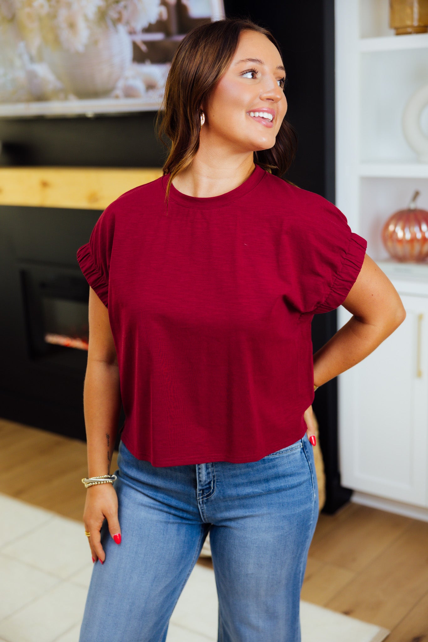 Elastic Sleeve Top