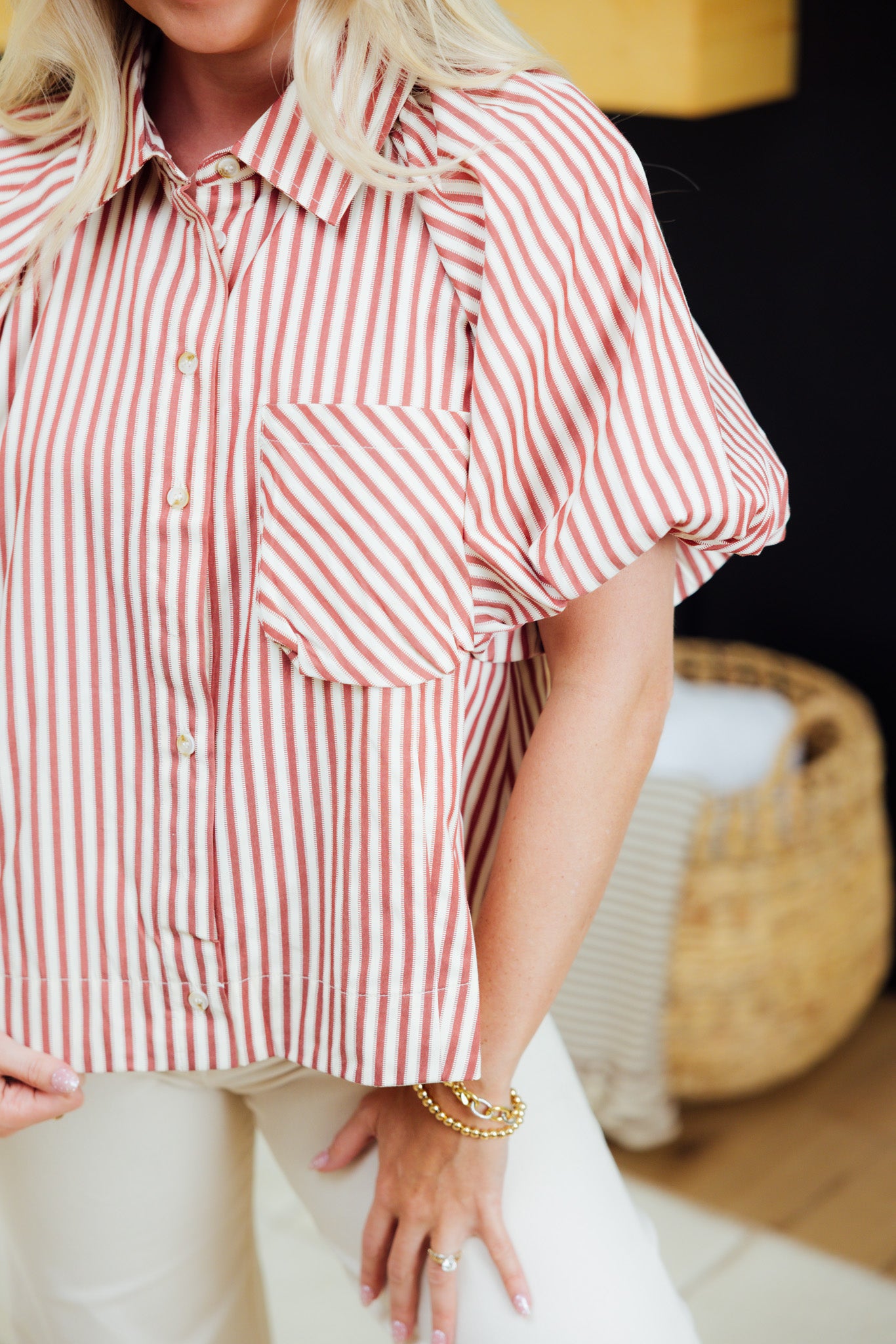 Brick Bubble Blouse