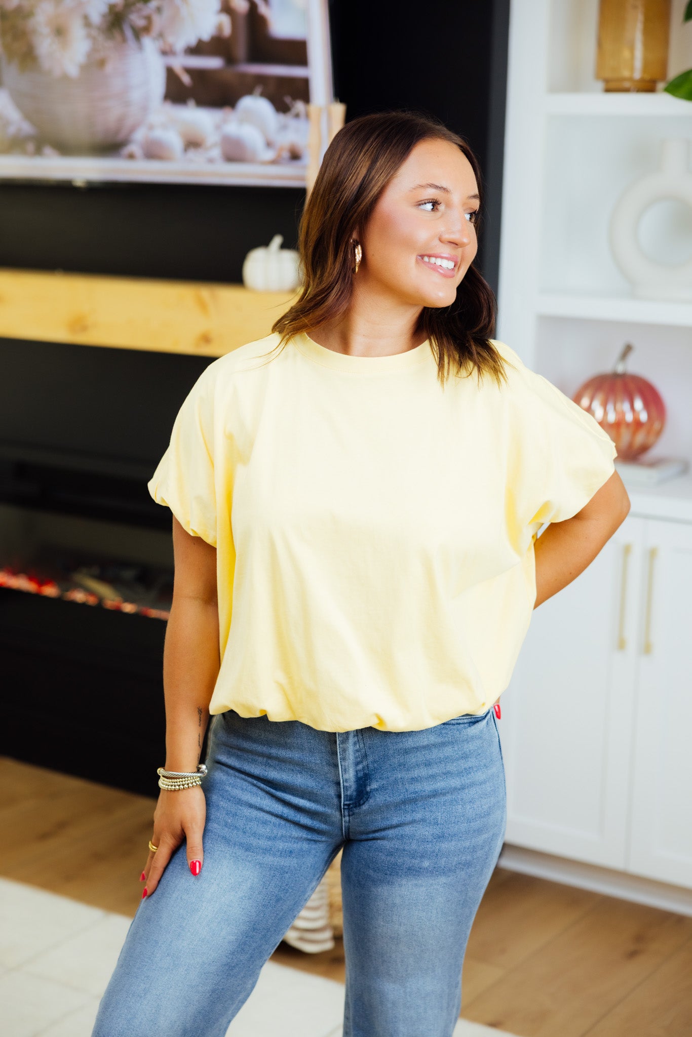 Lemon Bubble Top