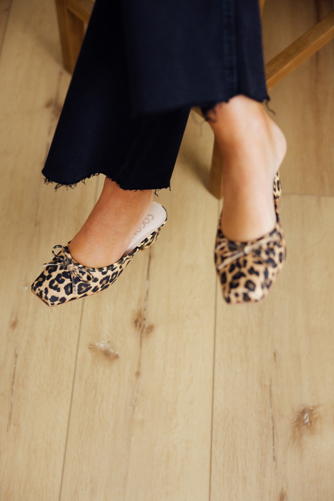 Geneva Leopard Heeled Mule