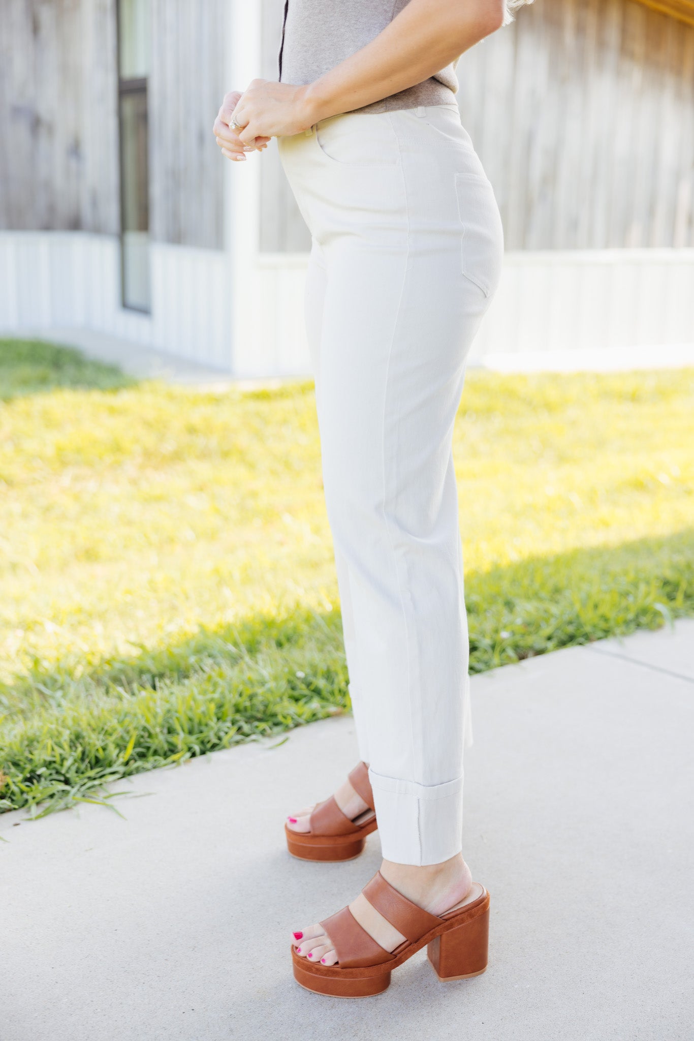 Denim Cuff Pants