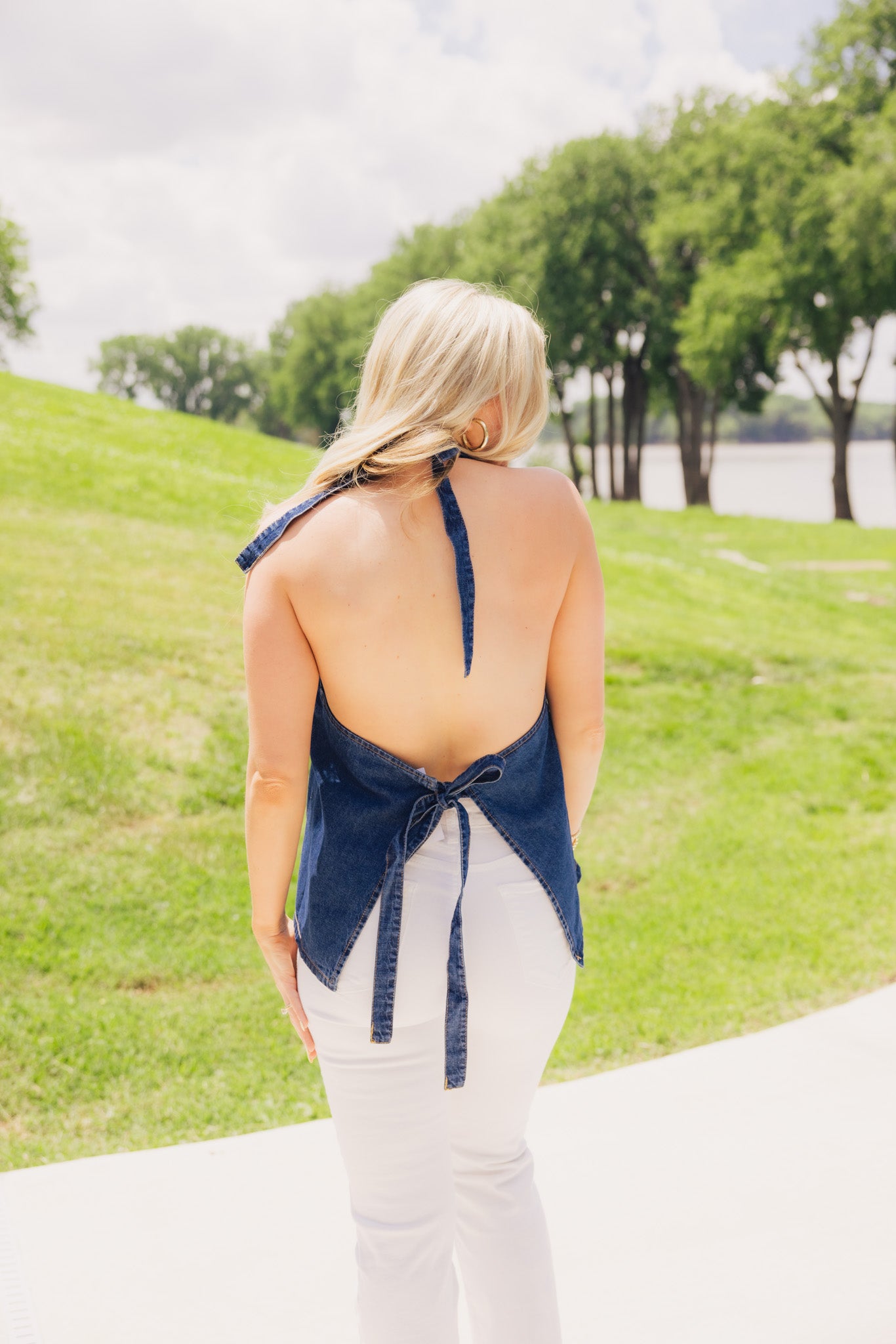 Denim Backless Vest