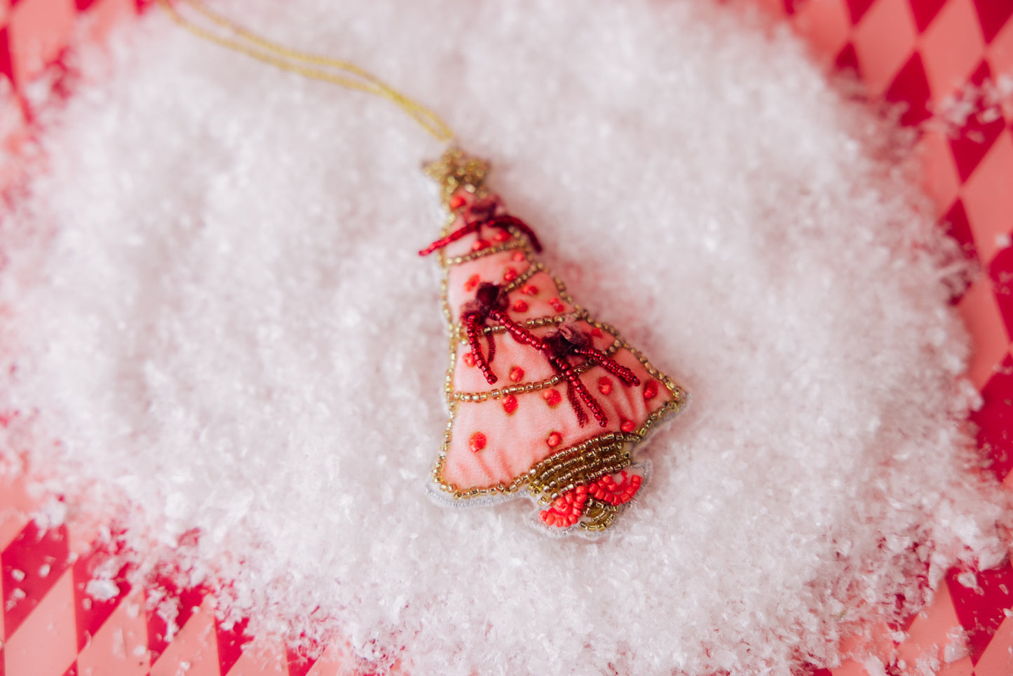 Beaded Christmas Tree Ornament