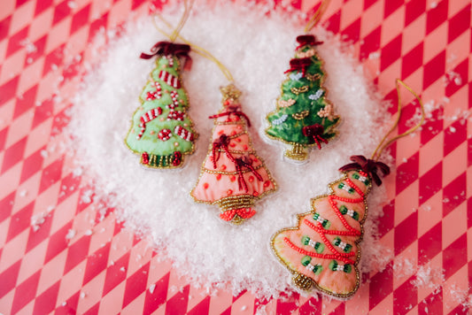 Beaded Christmas Tree Ornament