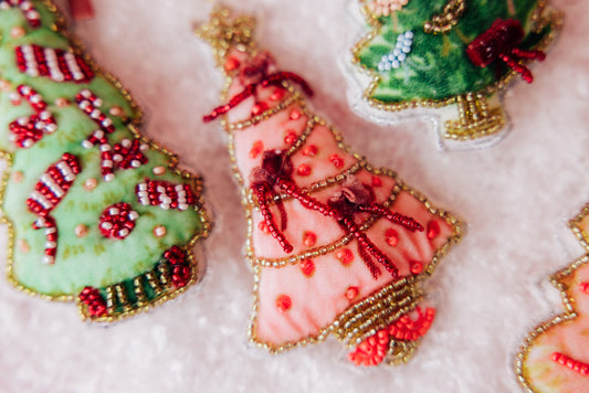 Beaded Christmas Tree Ornament