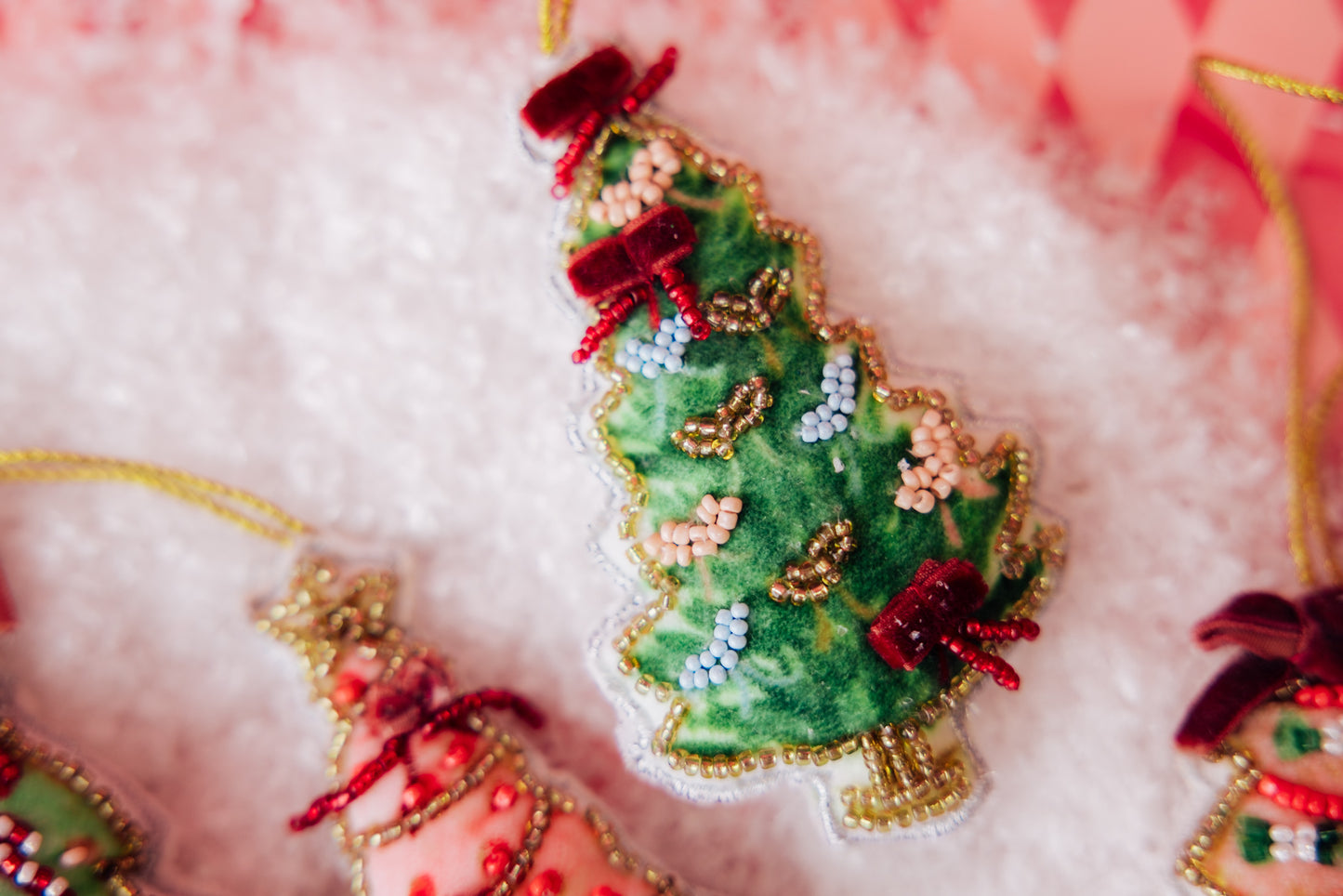 Beaded Christmas Tree Ornament