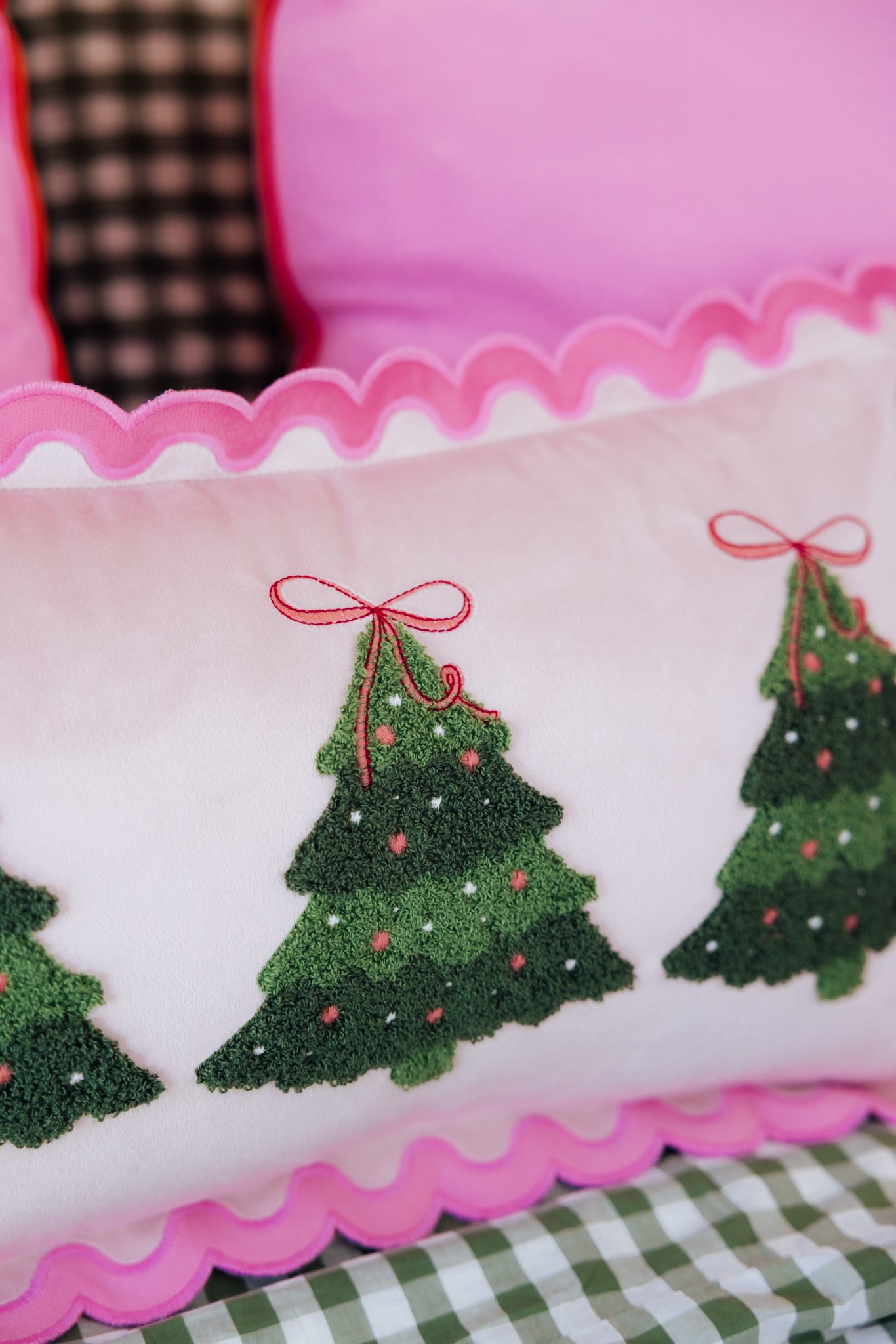 Twinkling Trees Throw Pillow
