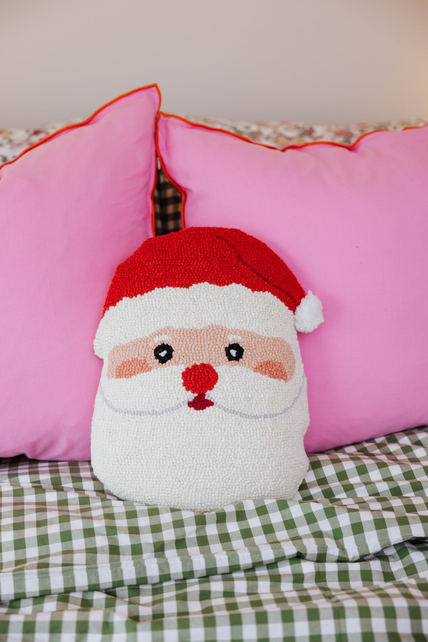 Shaped Santa Face Hook Pillow