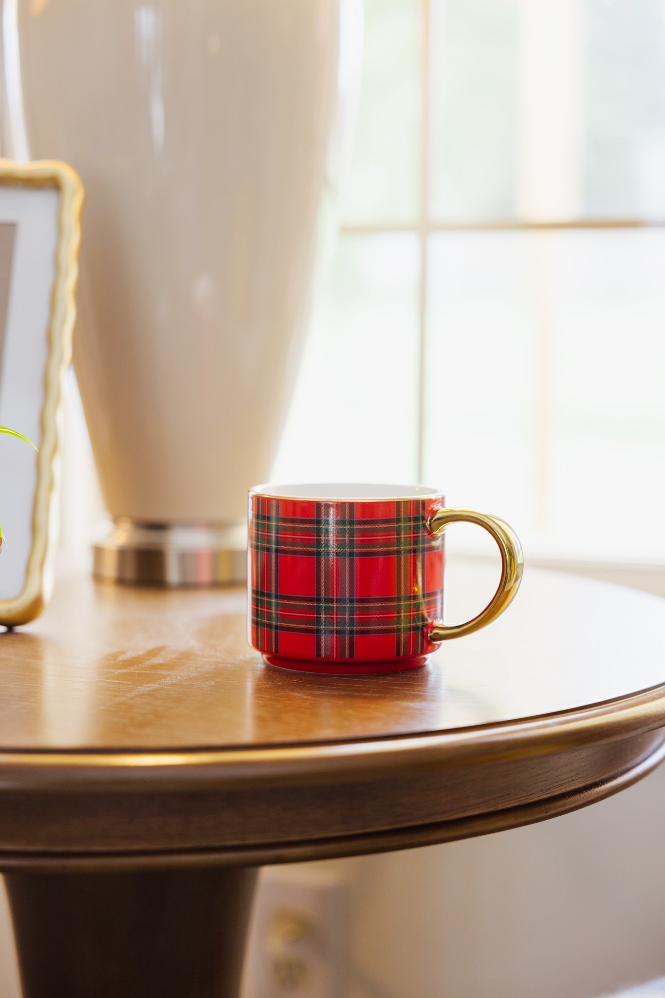 Red Plaid Coffee Mug