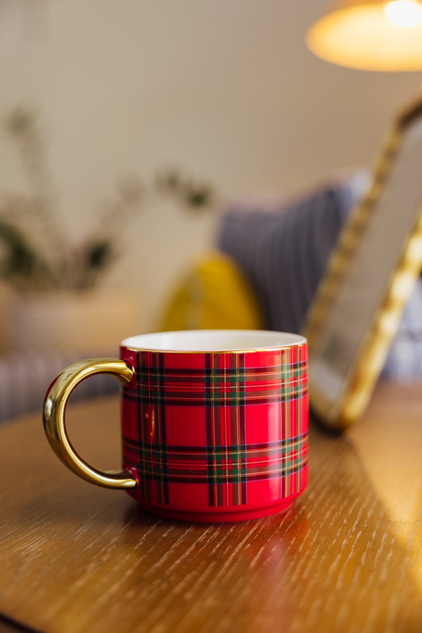 Red Plaid Coffee Mug