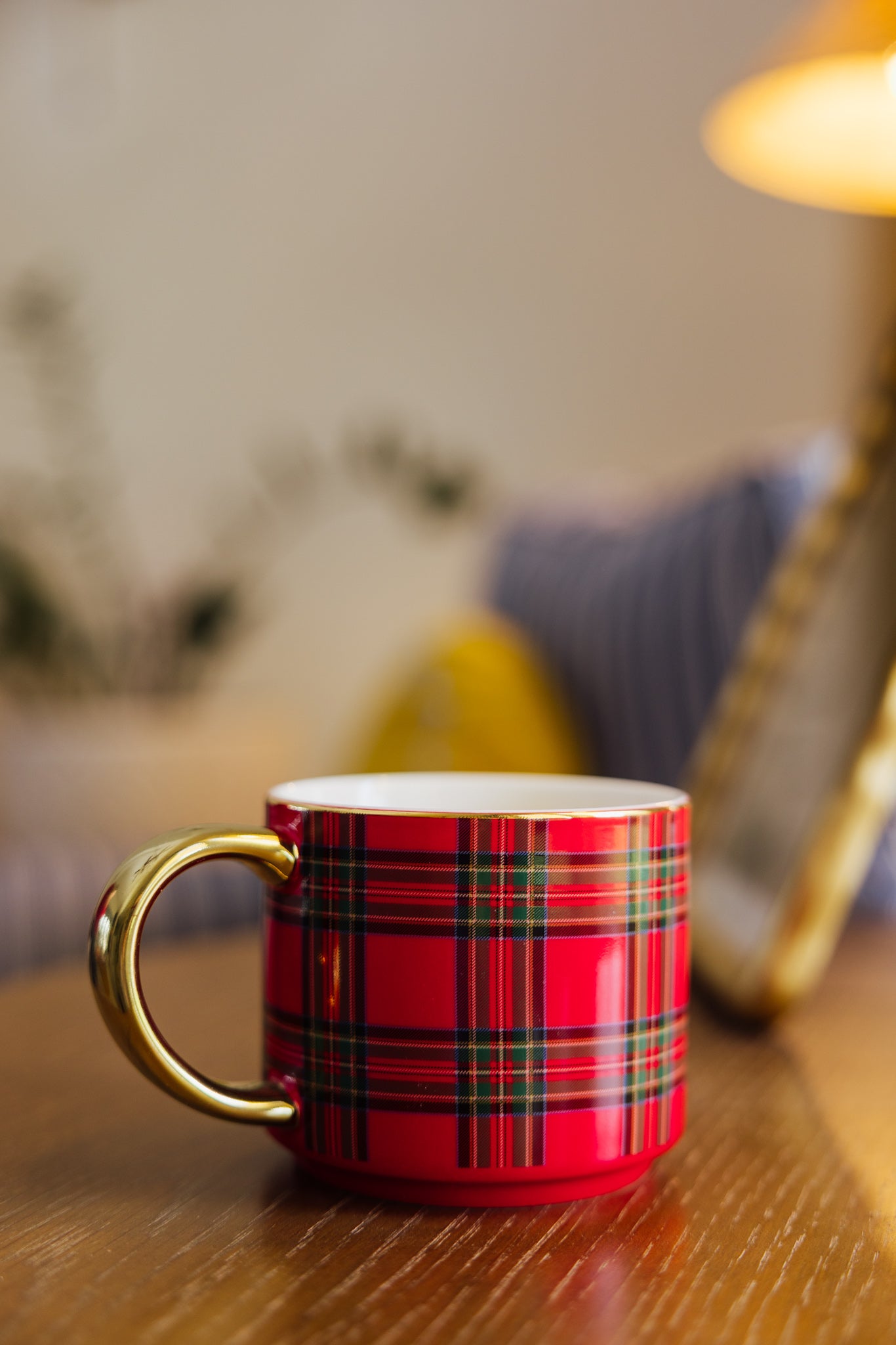 Red Plaid Coffee Mug