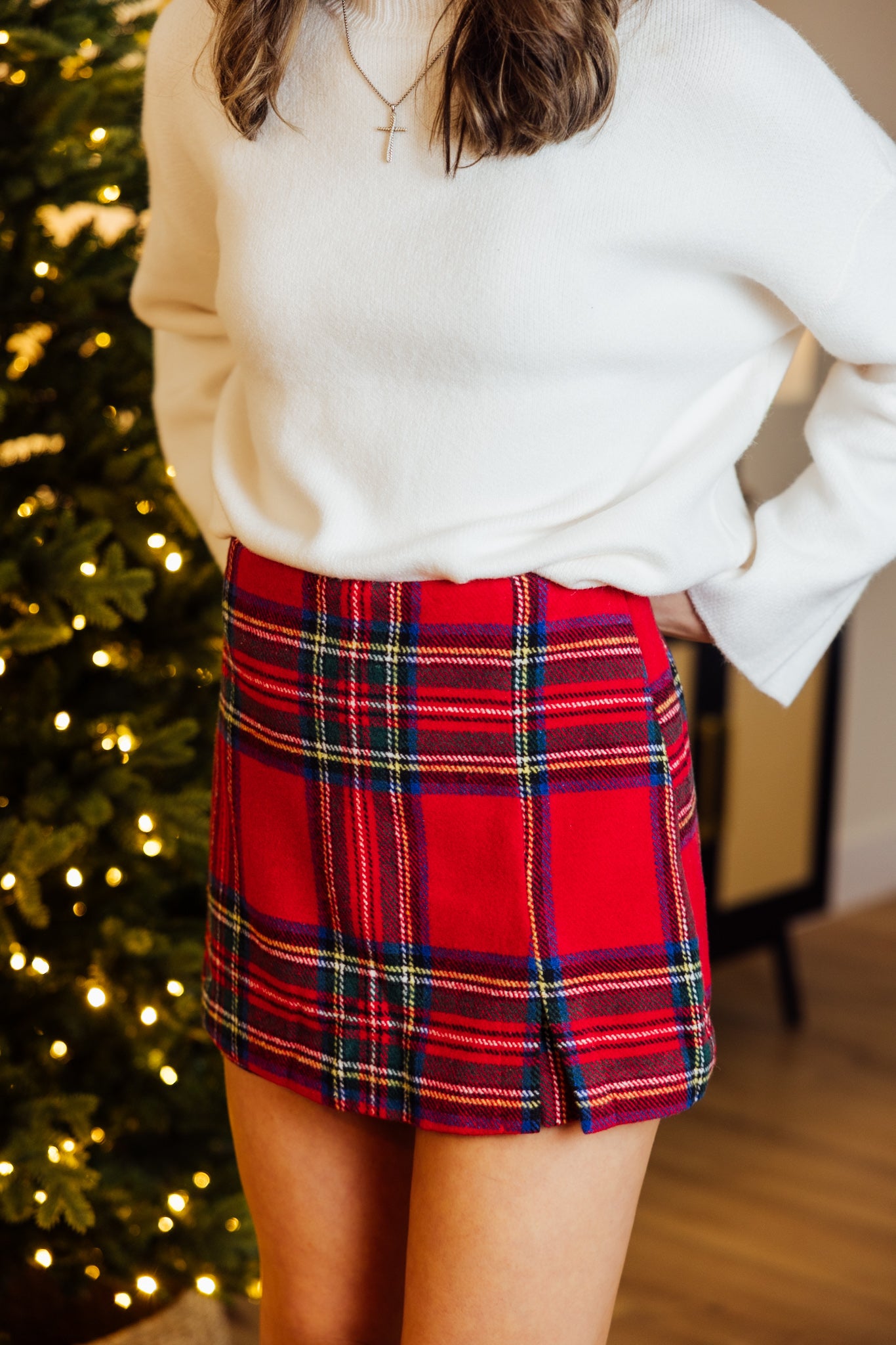 Christmas Plaid Skort