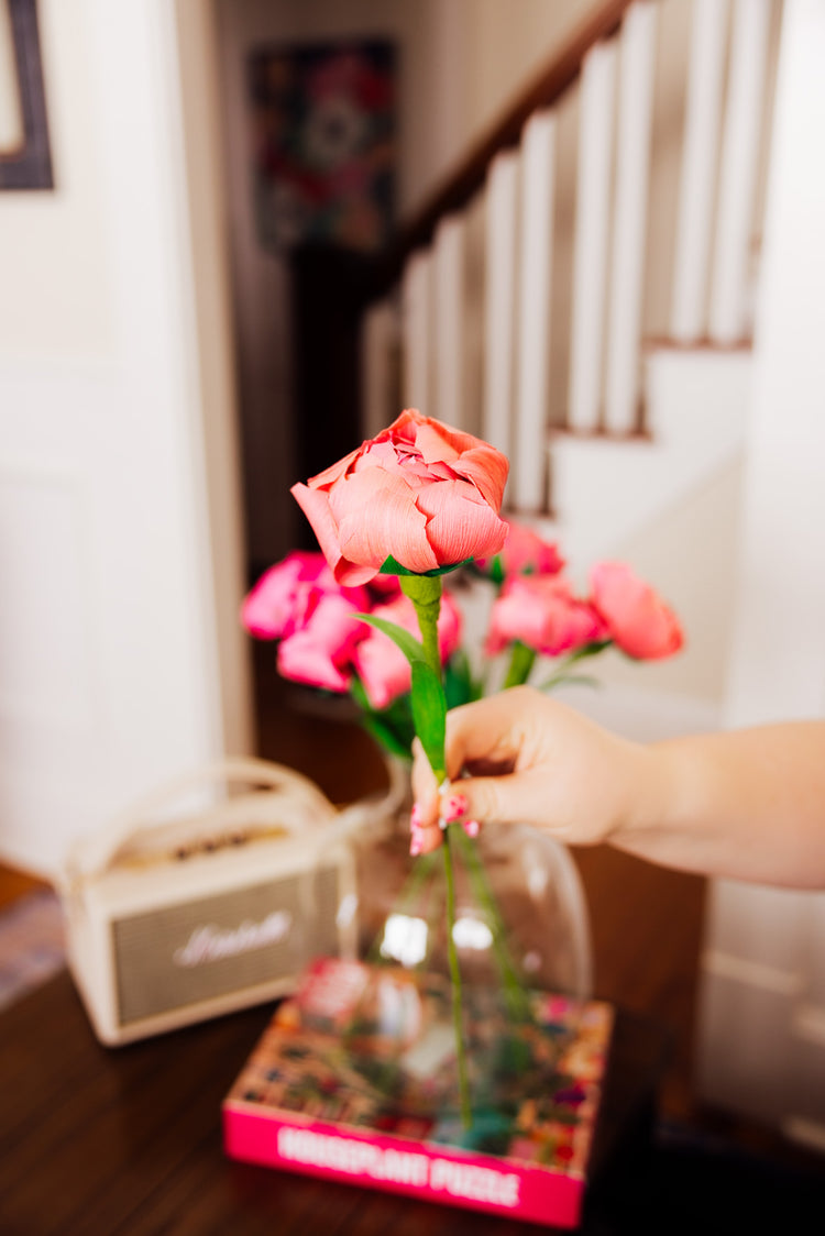 Peony Corn Husk Floral Stem