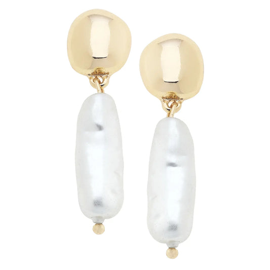 Lydia Baroque Pearl Drop Earrings