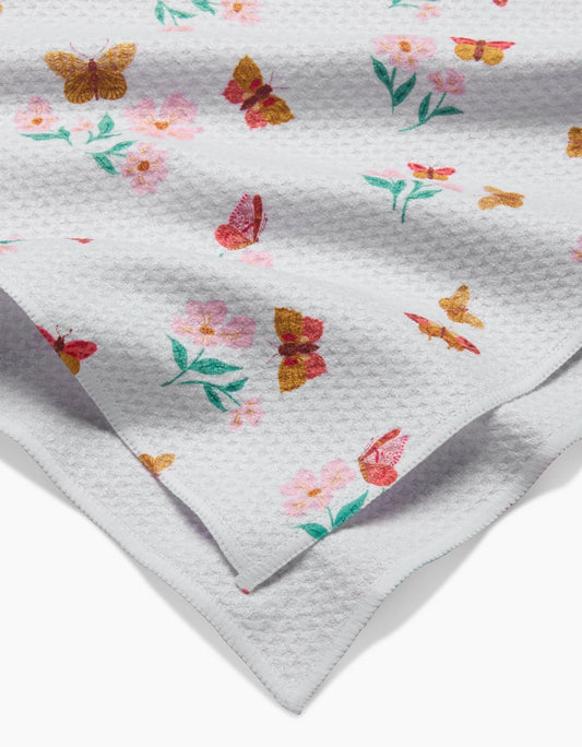 Butterfly Garden Geometry Tea Towel