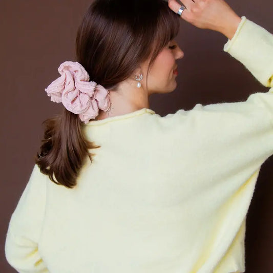 Light Pink Ruffle Jumbo Scrunchie