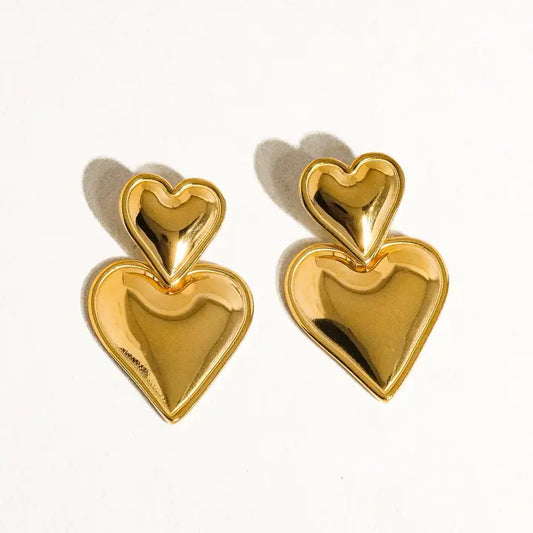 Layered Heart Earring