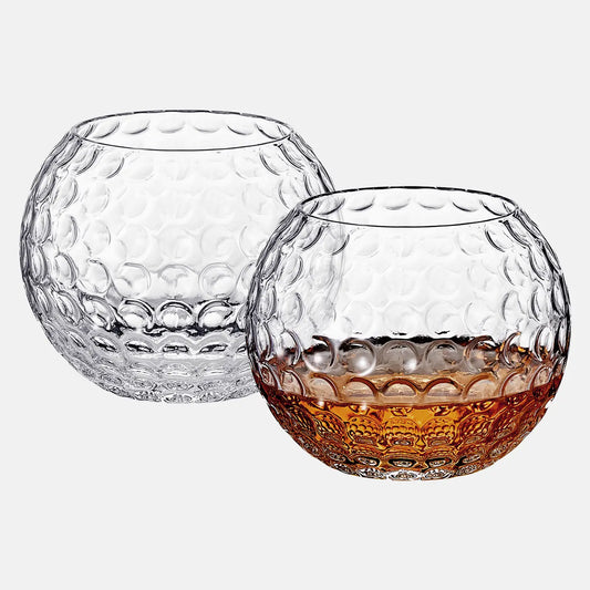 Golf Ball Whiskey Glasses Set of 2