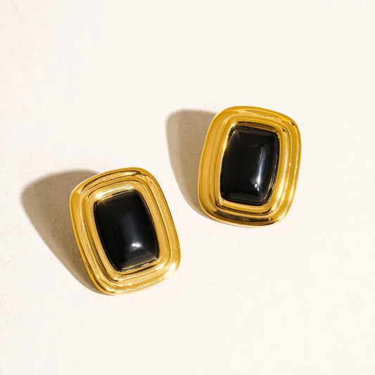 Petra 18K Stone Earrings