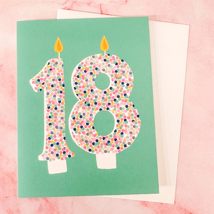 18 Candles Birthday Card